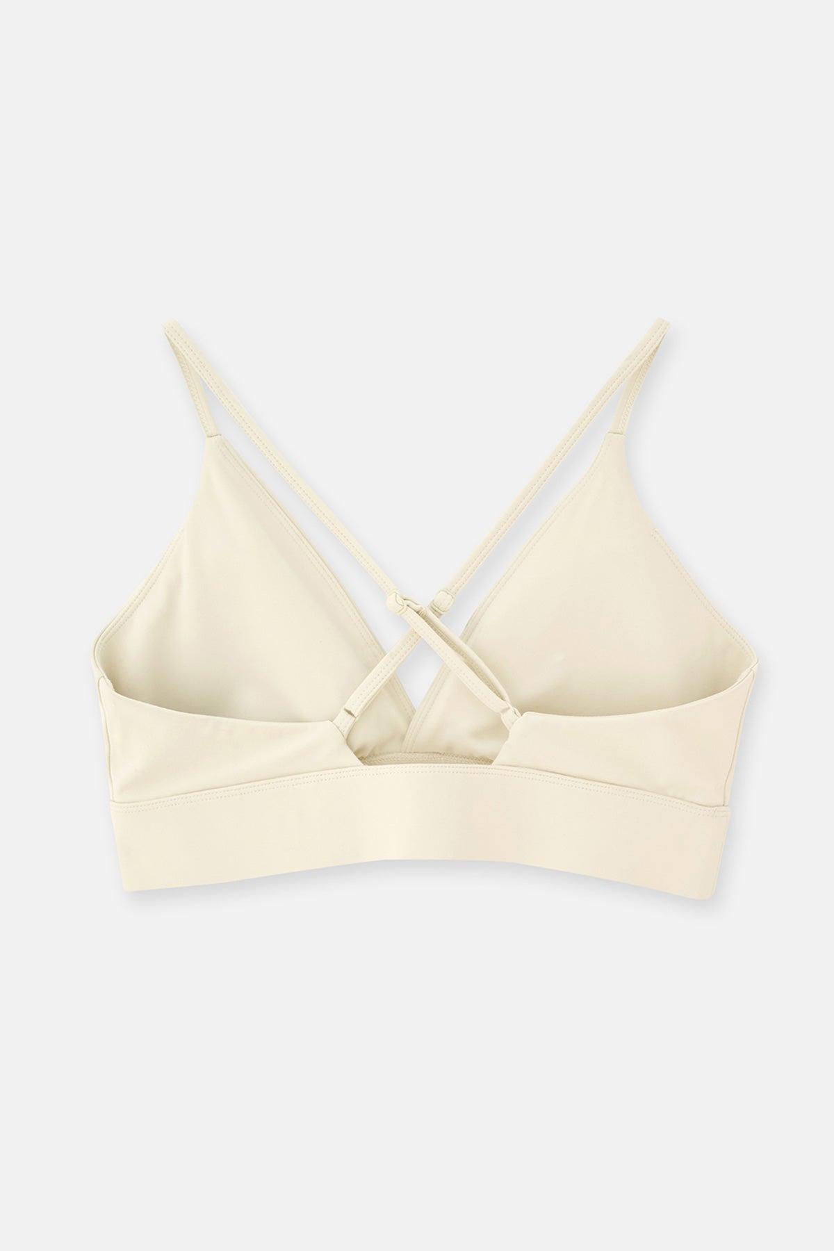Ekru Çapraz Bel Detaylı Sporcu Sütyeni