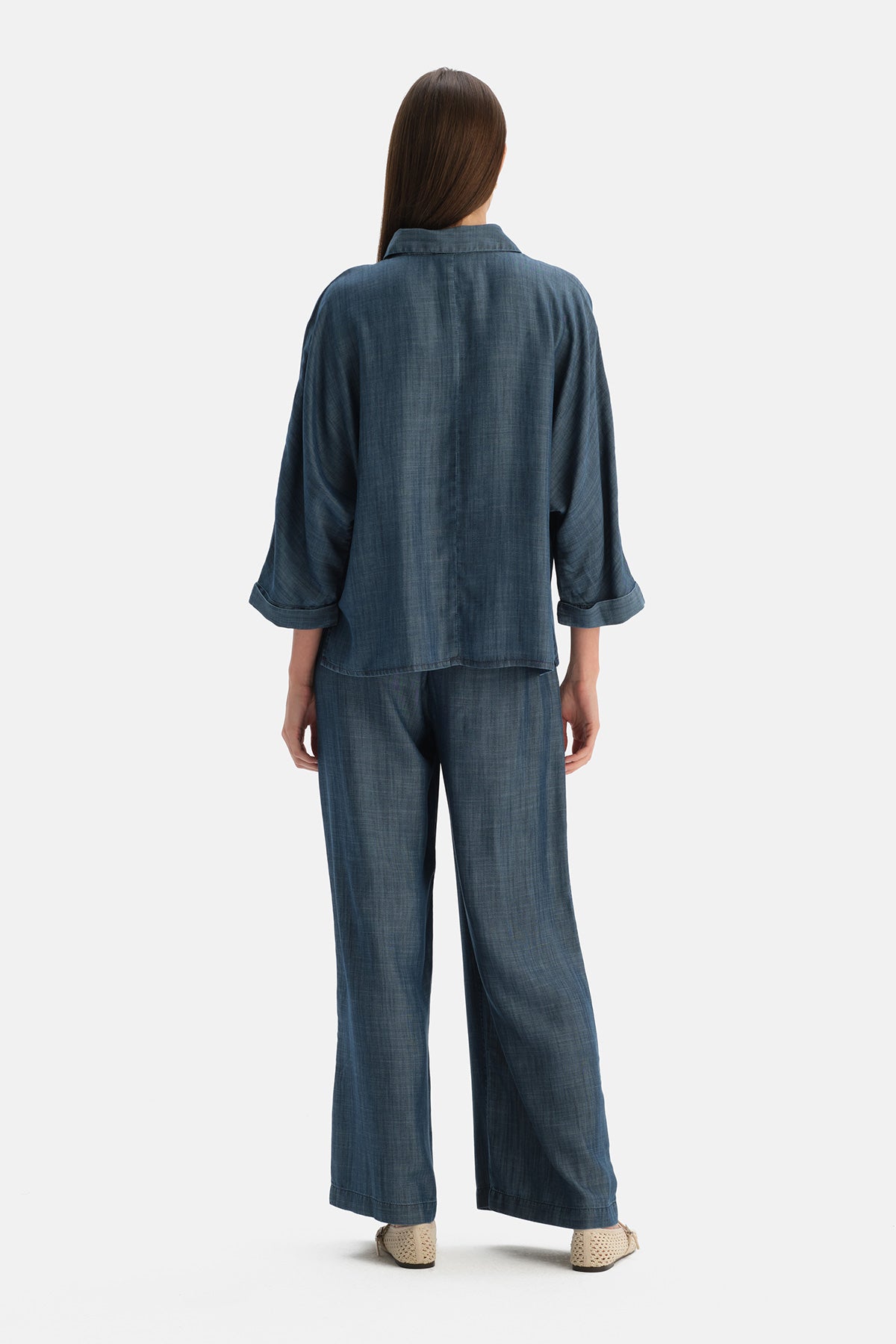 Indigo Tencel Denim Pantolon