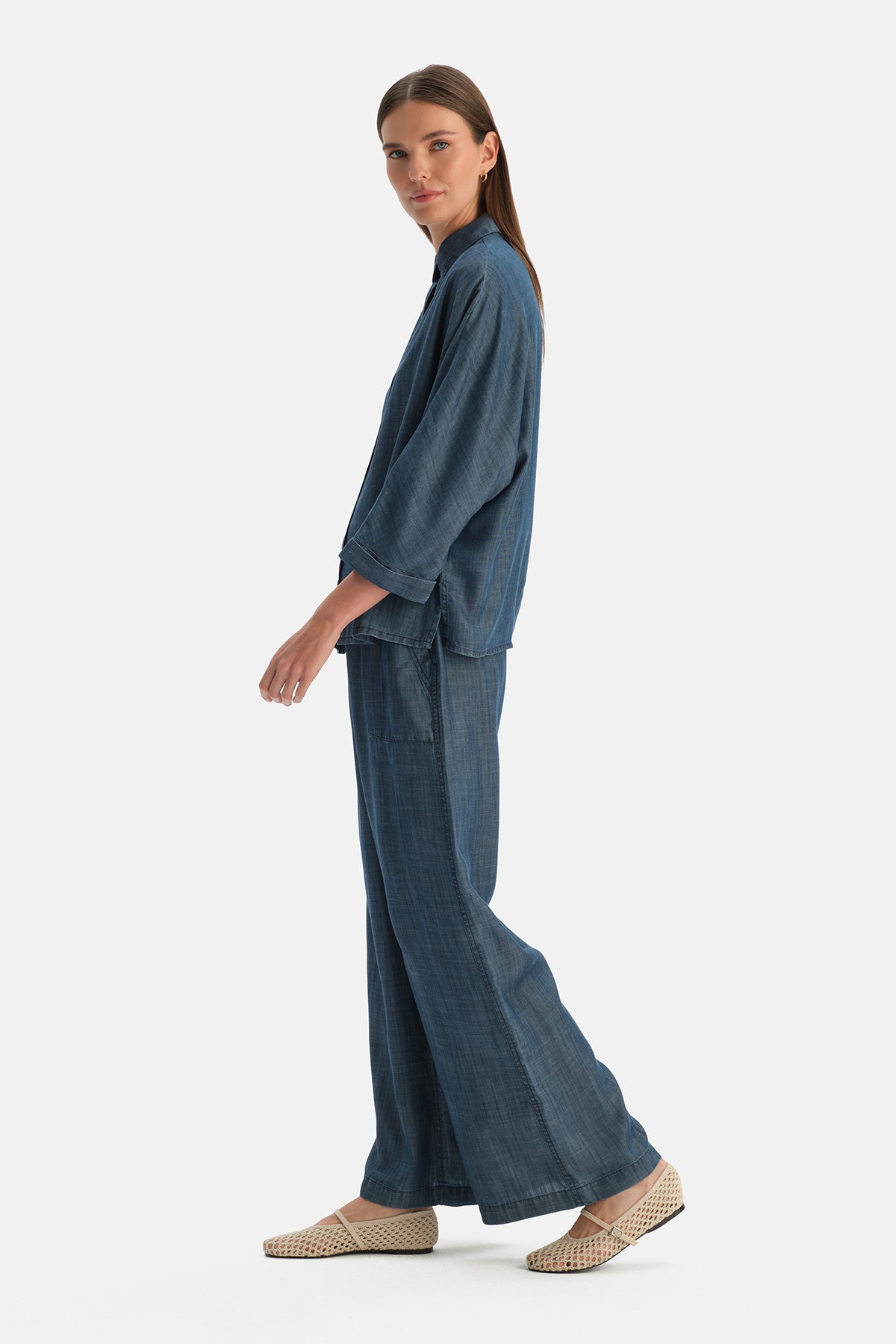 Indigo Tencel Denim Pantolon