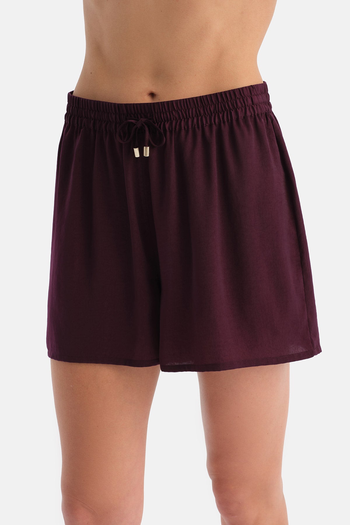 Mürdüm Dokuma Şort