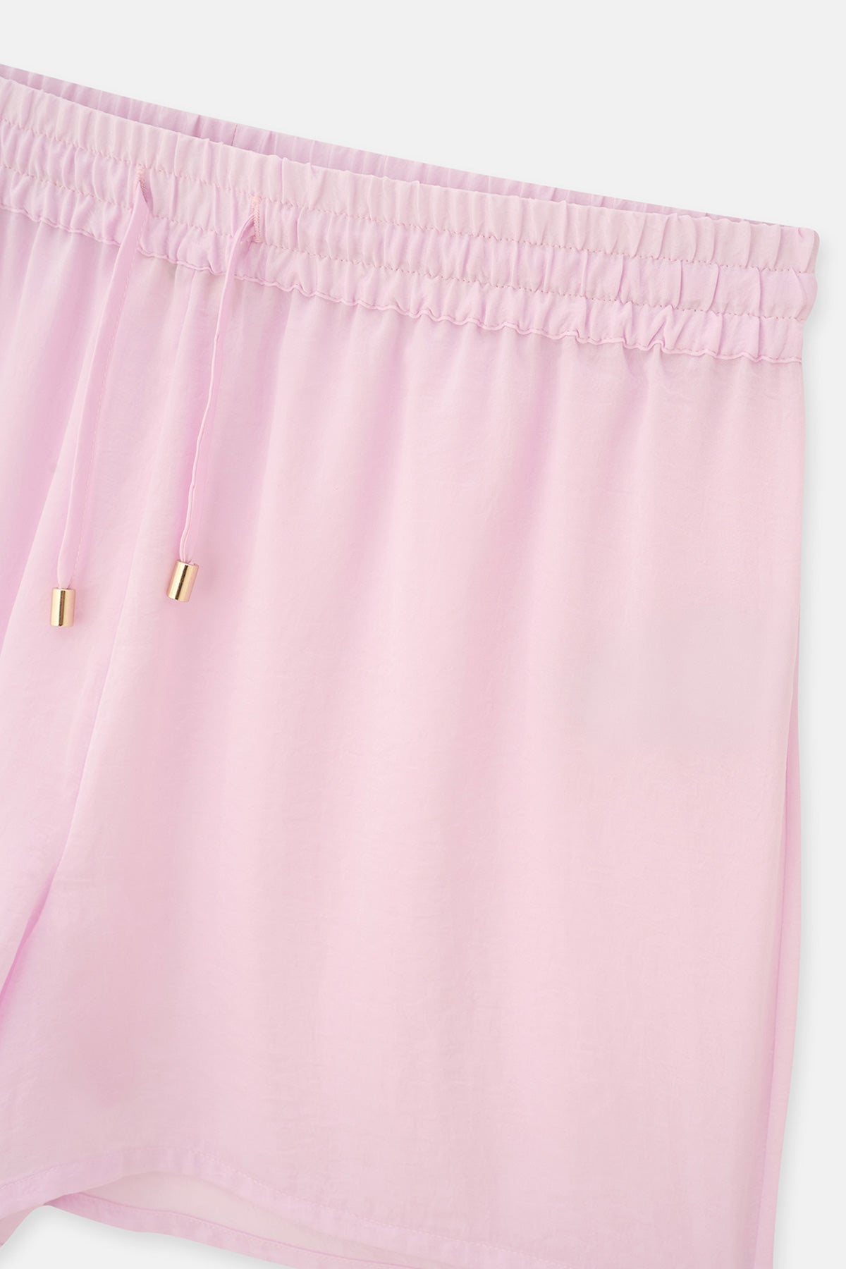 Açık Pembe Dokuma Şort