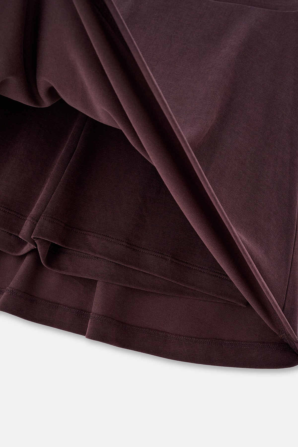 Koyu Kahve Basic Modal Karışımlı Şort Etek