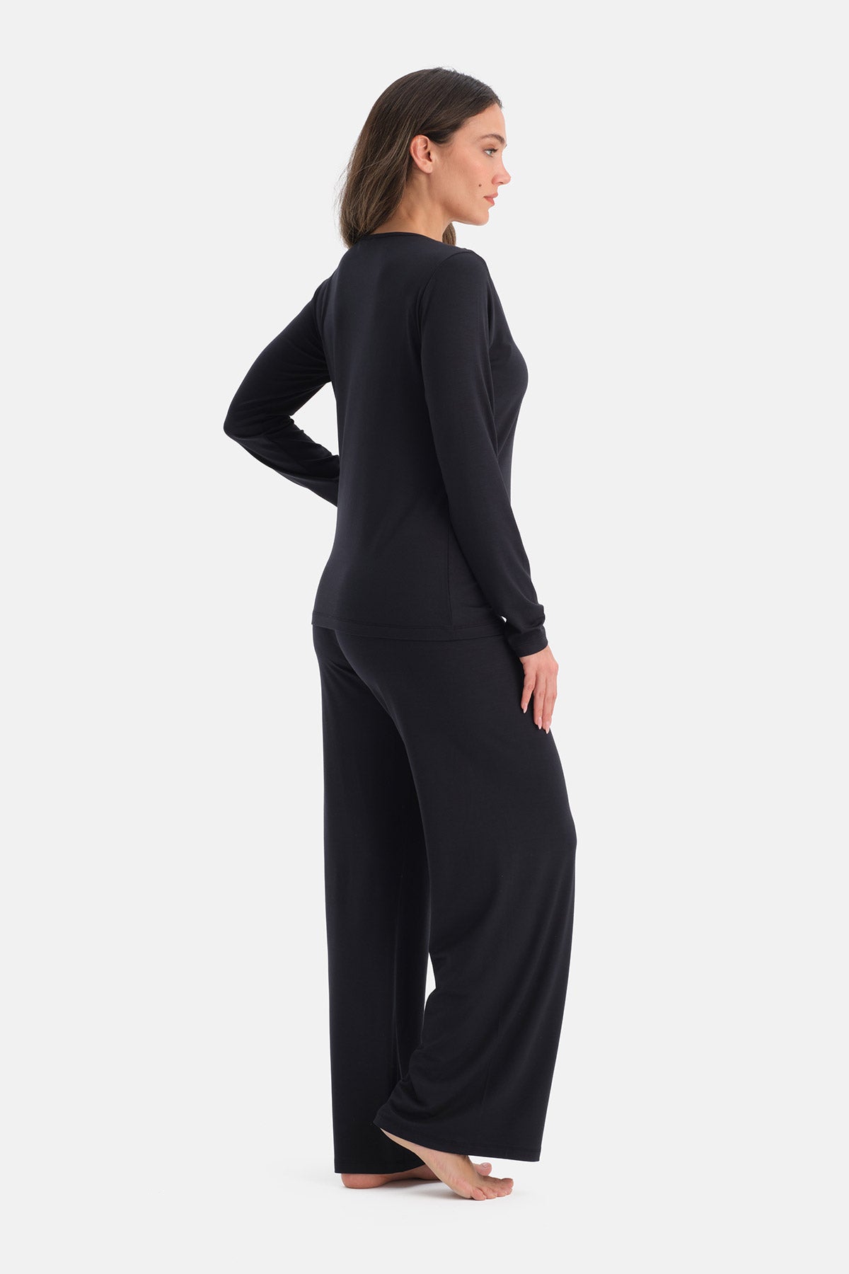 DANTEL DETAYLI SİROVİSKON TİŞÖRT PANTOLON TAKIM