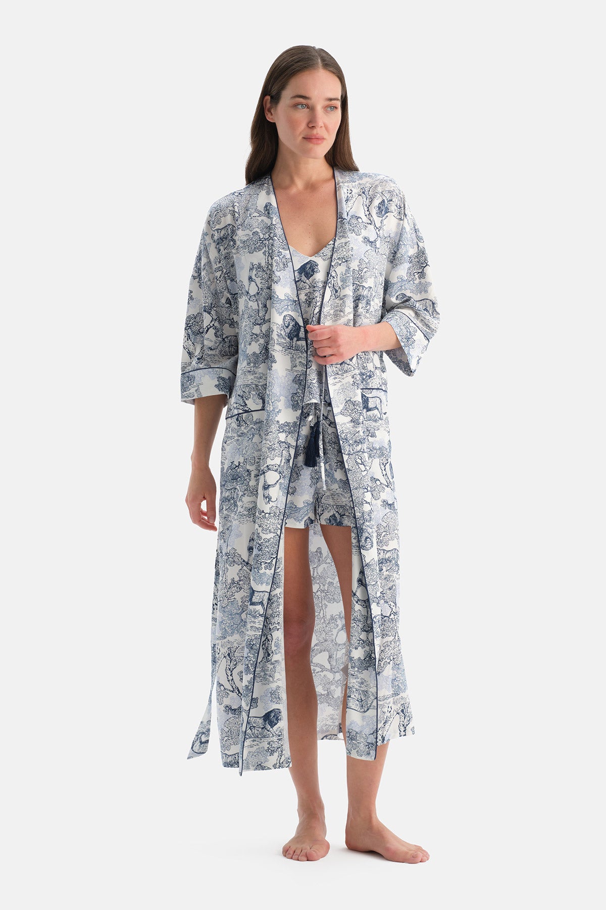 MANZARA BASKILI DOKUMA SABAHLIK