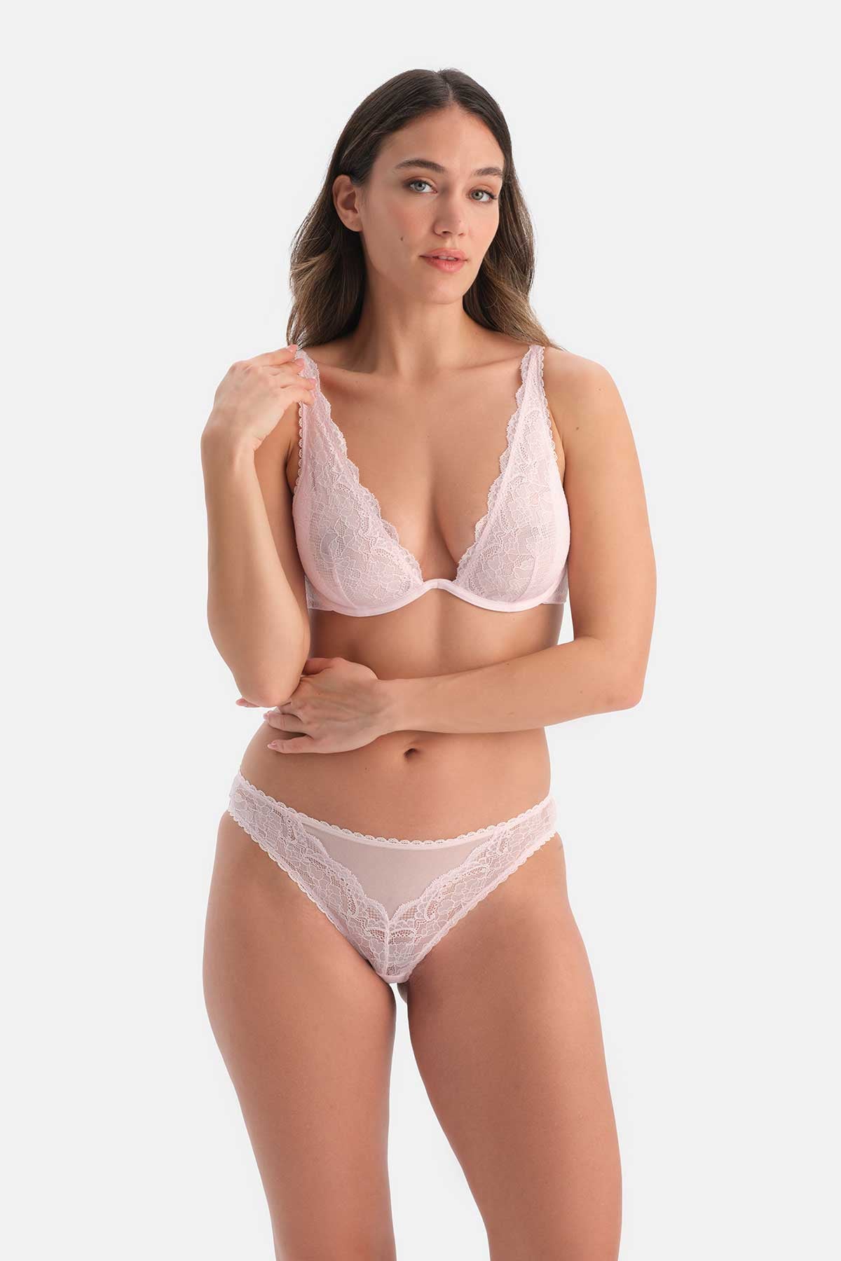 Pembe Dantelli Brief Külot