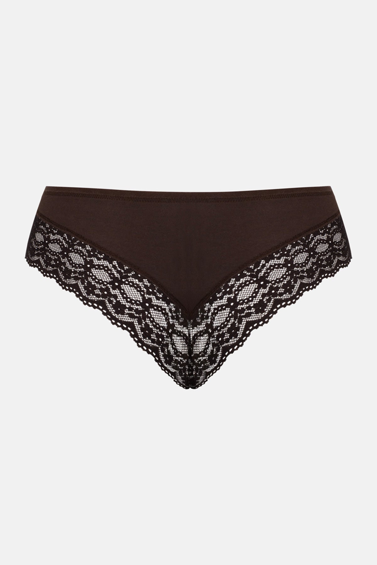 3'LÜ ARKASI DANTEL DETAYLI DÜZ BRAZILIAN KÜLOT