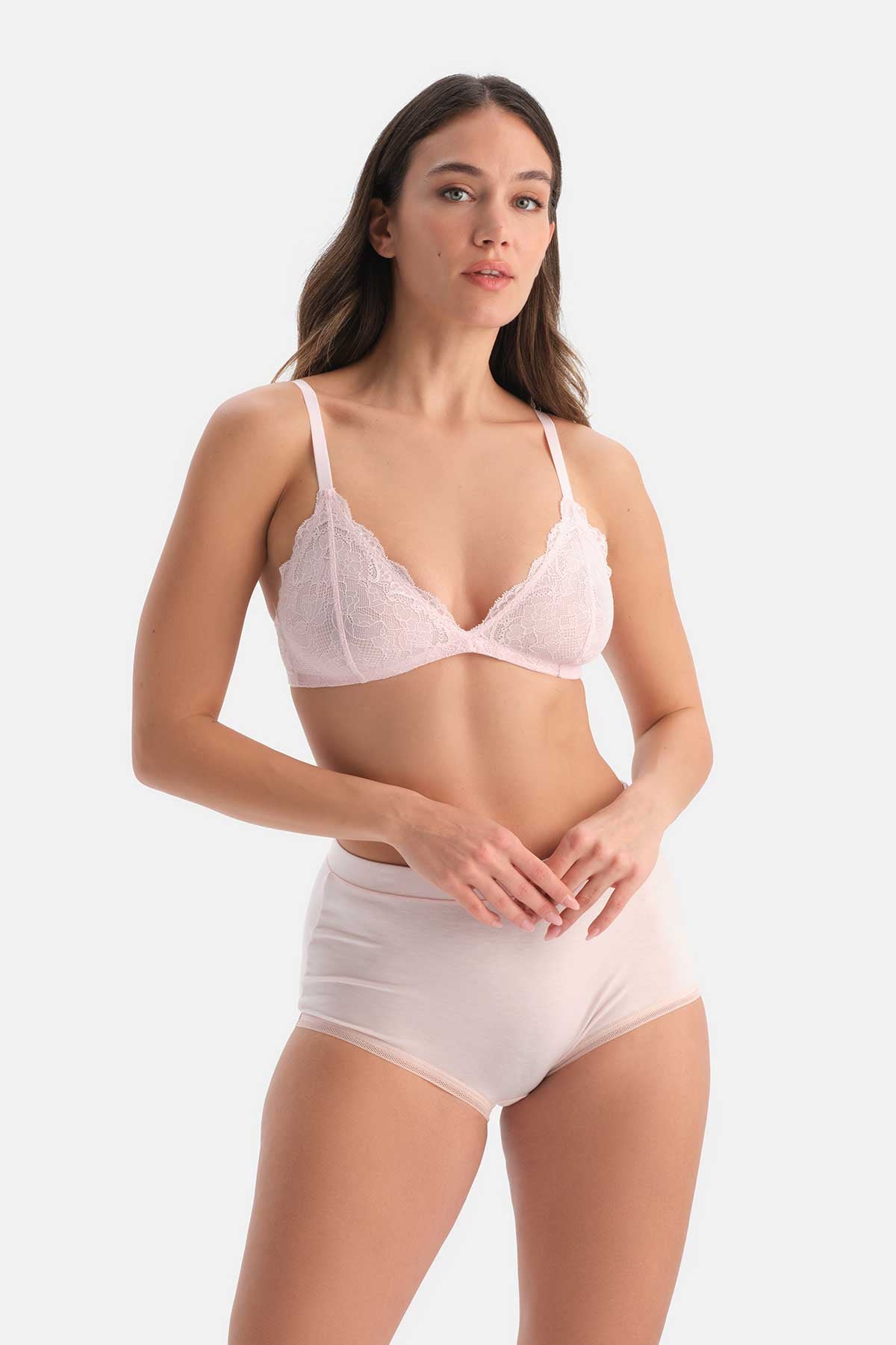 Pembe Dantel Detaylı Boyshort Külot