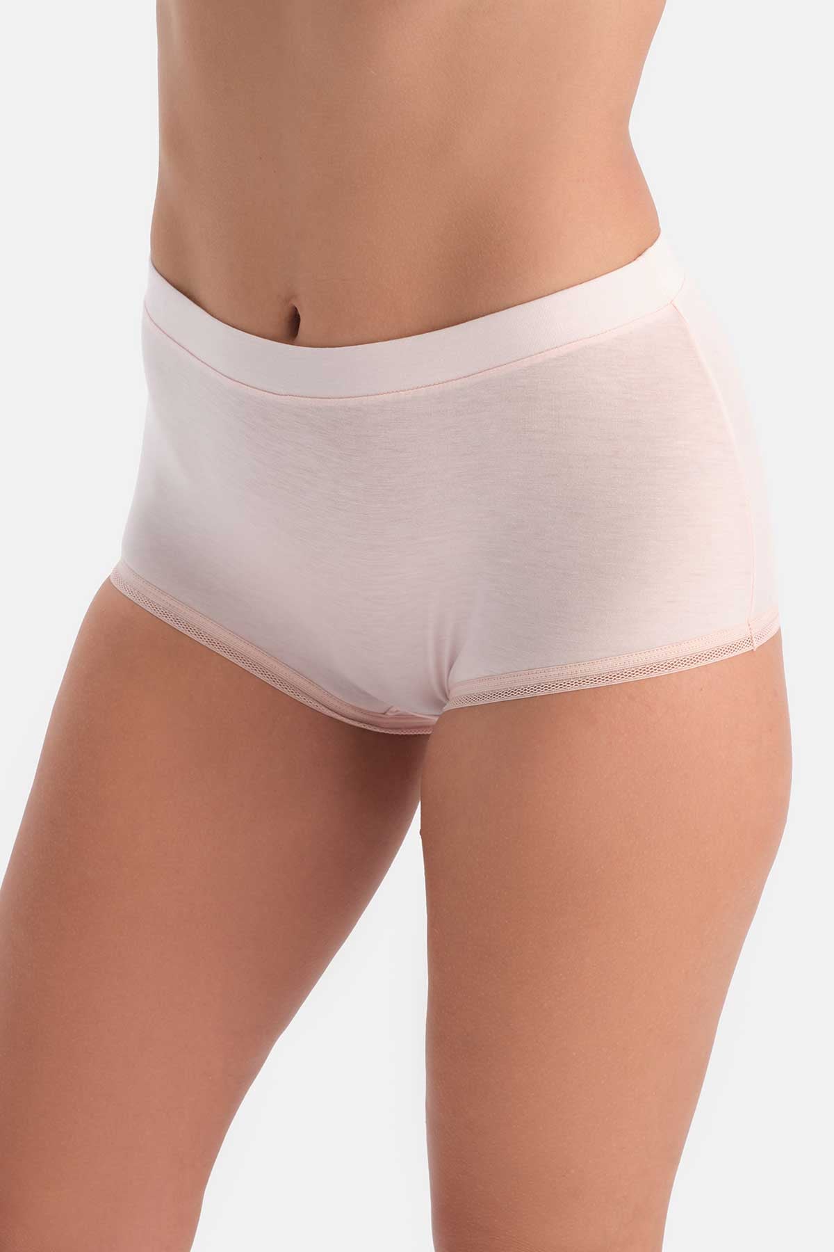 Pembe Dantel Detaylı Boyshort Külot