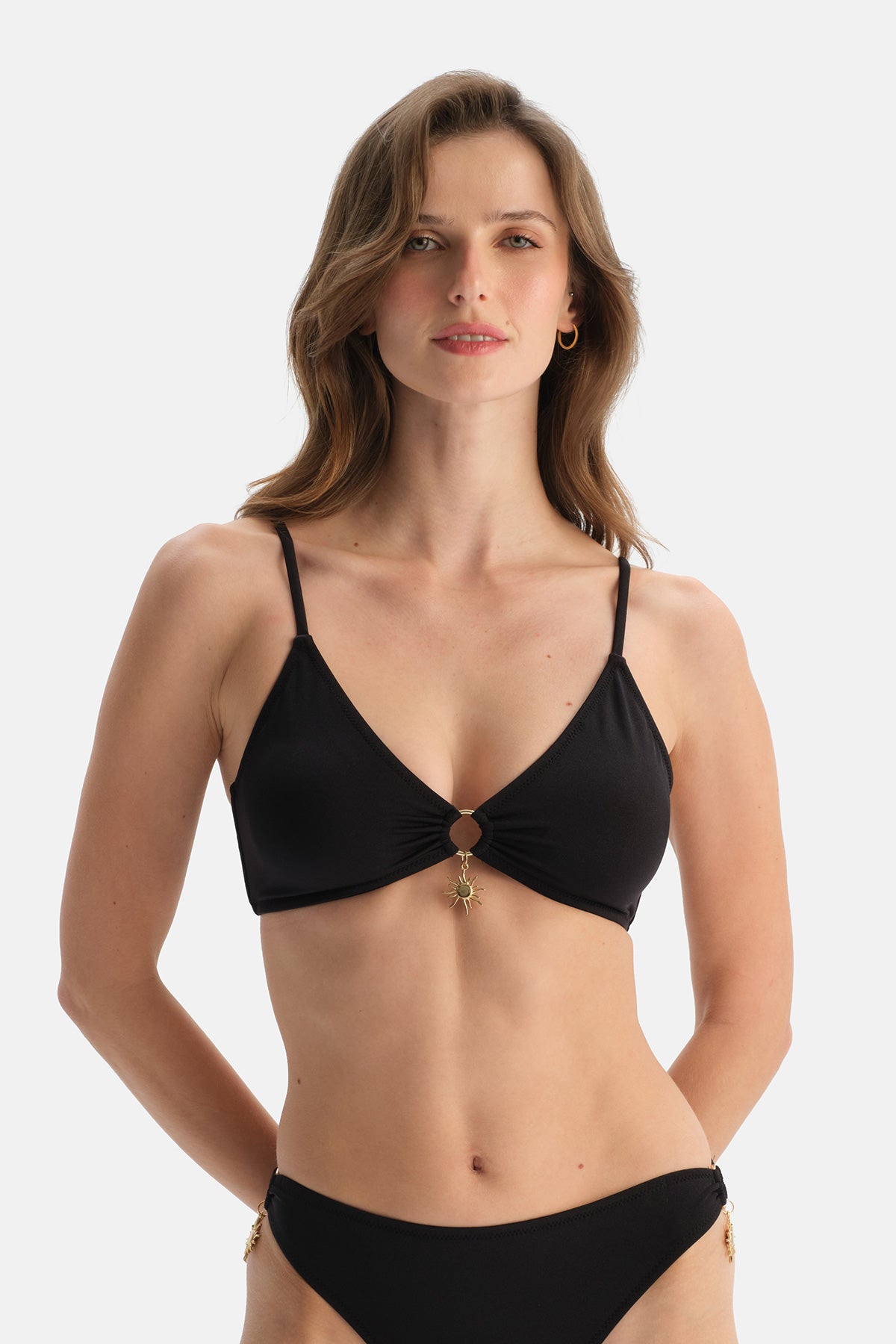 Siyah Üçgen Bikini Üst