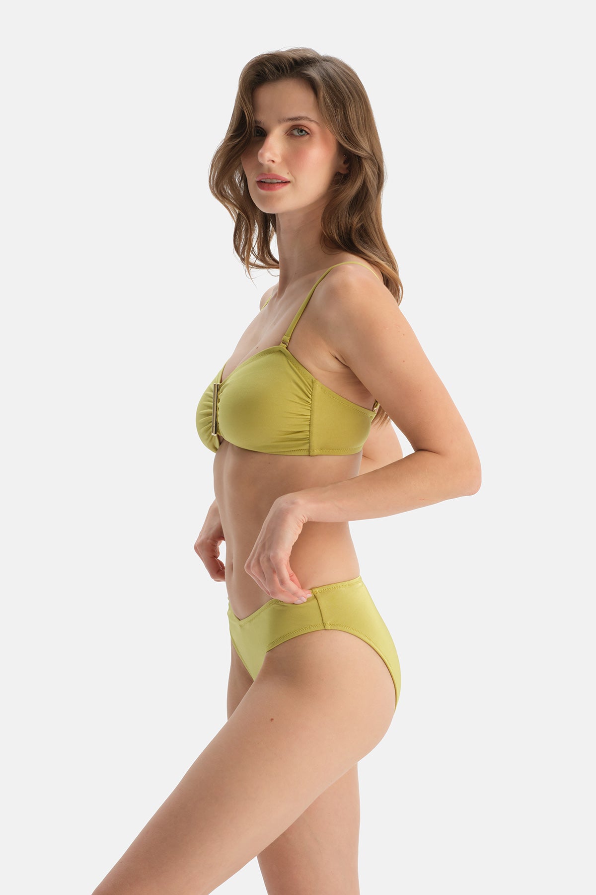 Fıstık Yeşili Straplez Bikini Üst