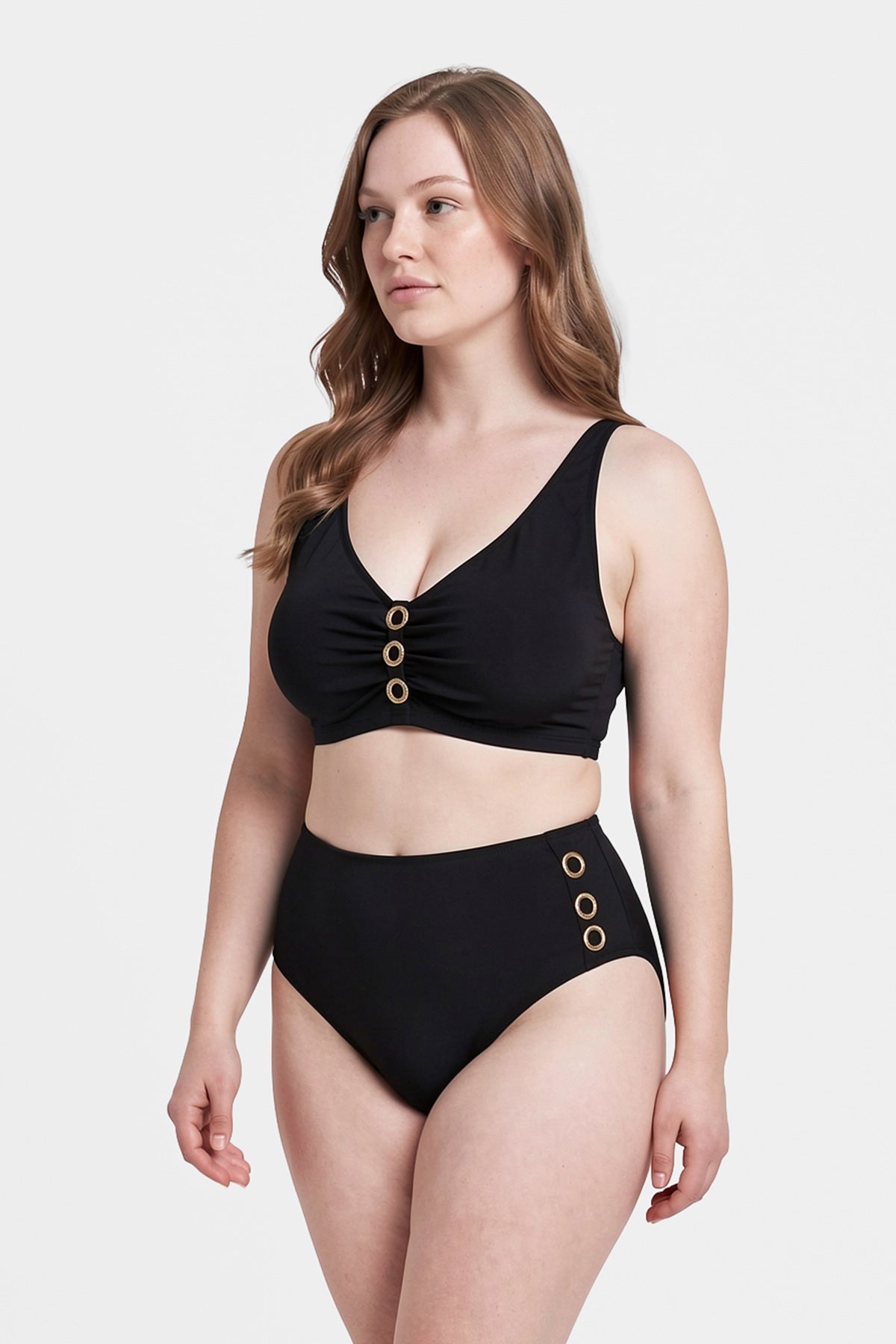 Siyah Yüksek Bel Bikini Alt