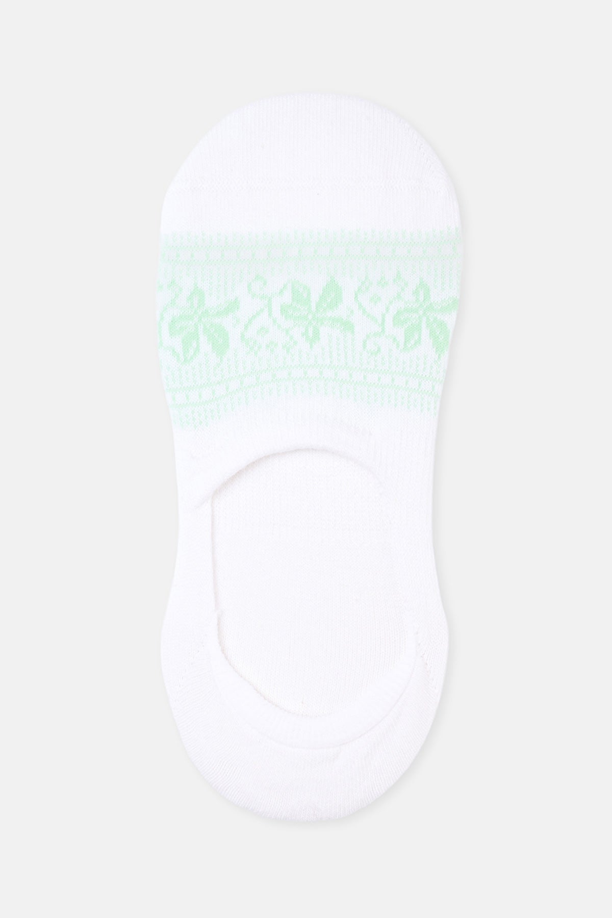 KADIN 2'Lİ ÇİÇEK DESENLİ PAMUK BABET ÇORABI