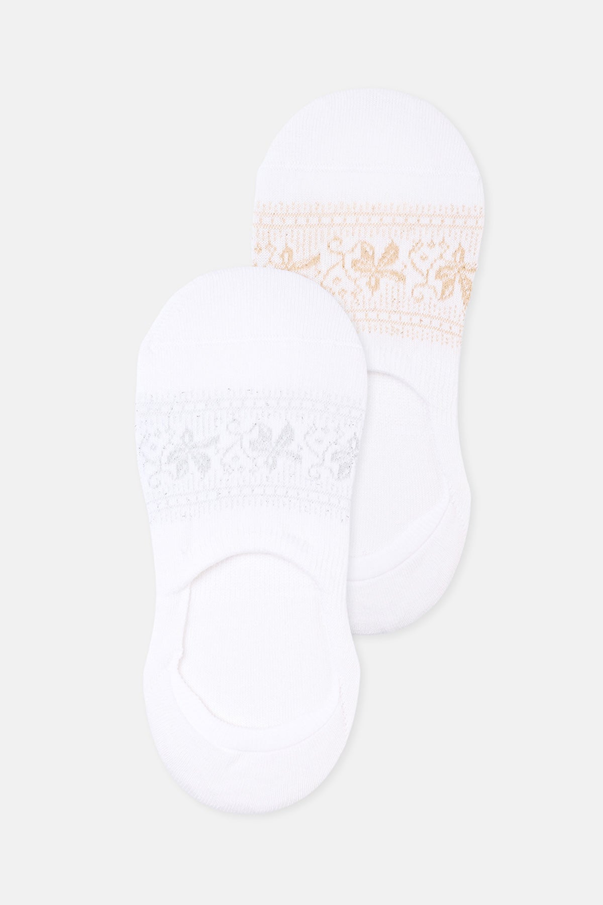 KADIN 2'Lİ ÇİÇEK DESENLİ PAMUK BABET ÇORABI