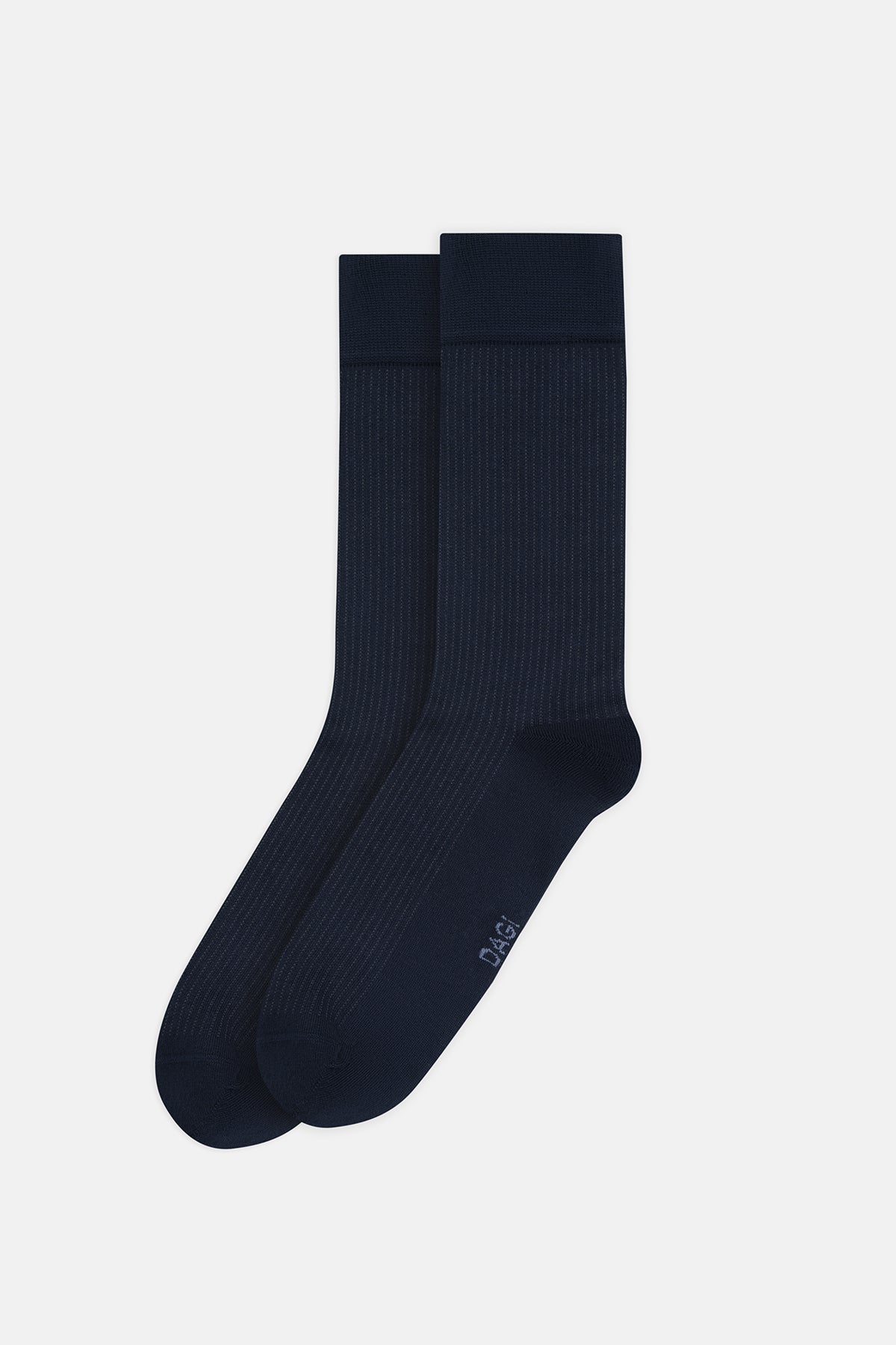 Lacivert Erkek Minimal Çizgili Bambu Soket Çorap
