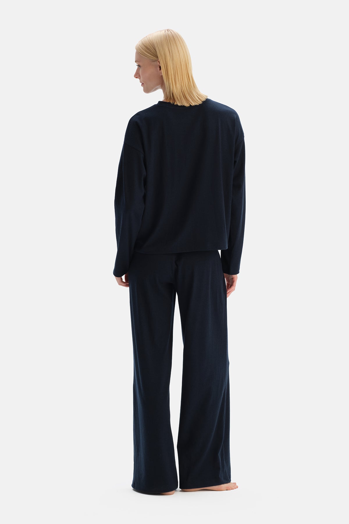 Lacivert Soft Touch Tişört Pantolon Takım
