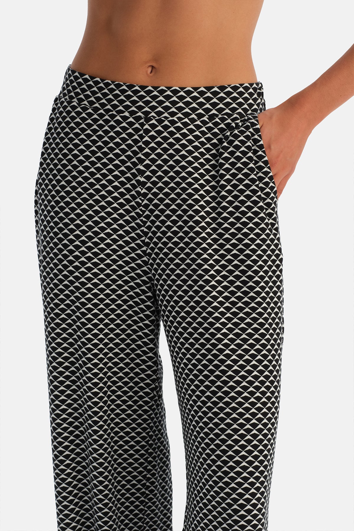 Multicolor Geometrik Baskılı Gömlek Pantolon Takım