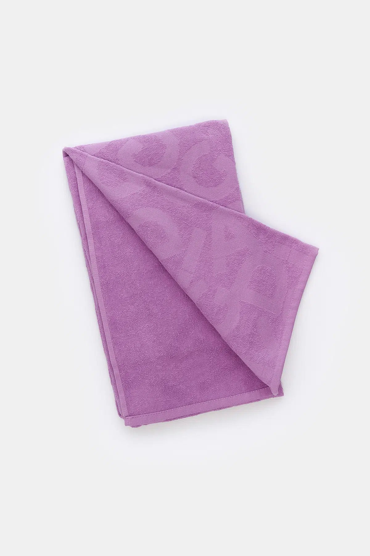 Koyu Lila Dagi Harfli Plaj Havlu