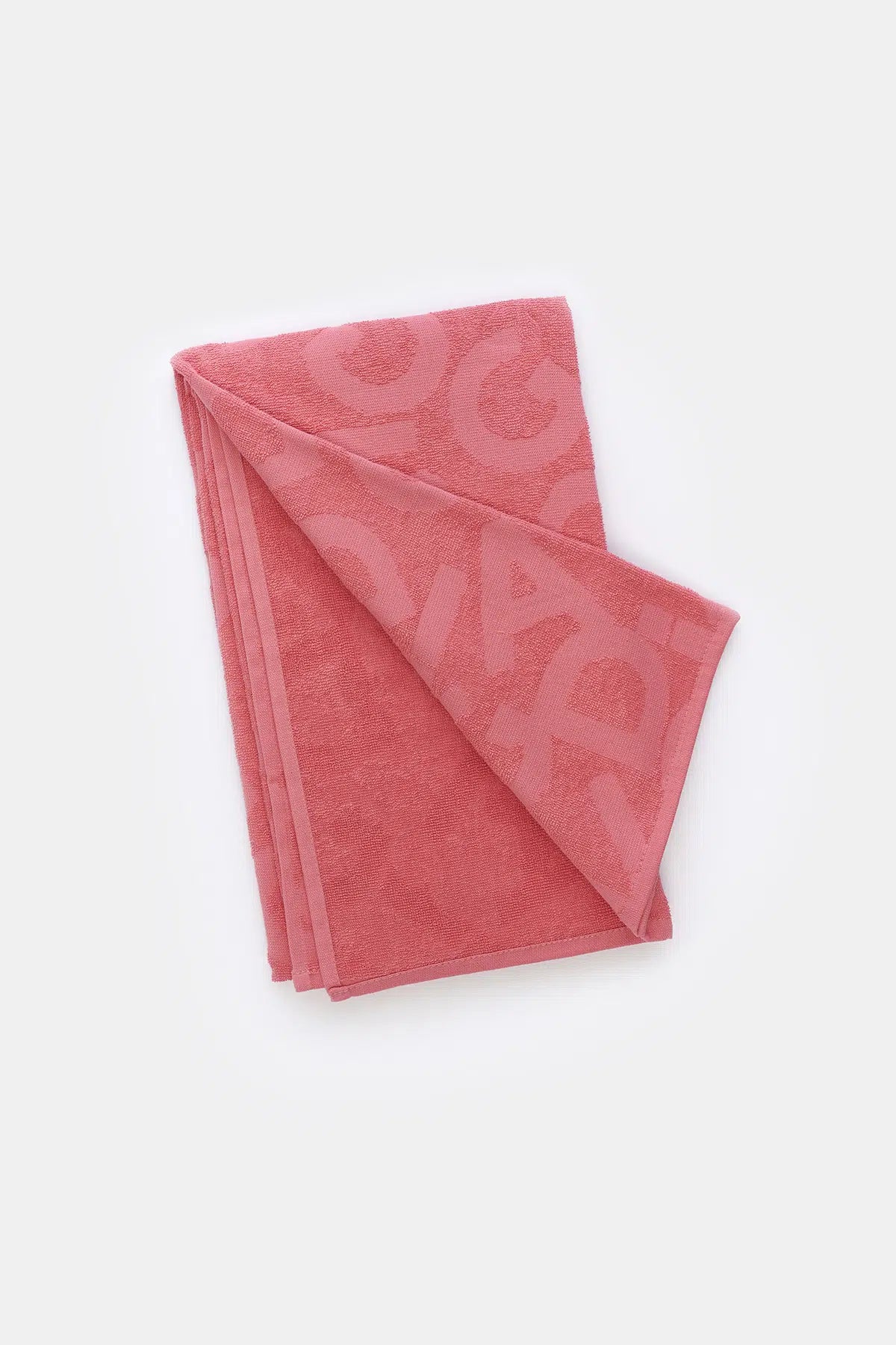 Koyu Pembe Dagi Harfli Plaj Havlu