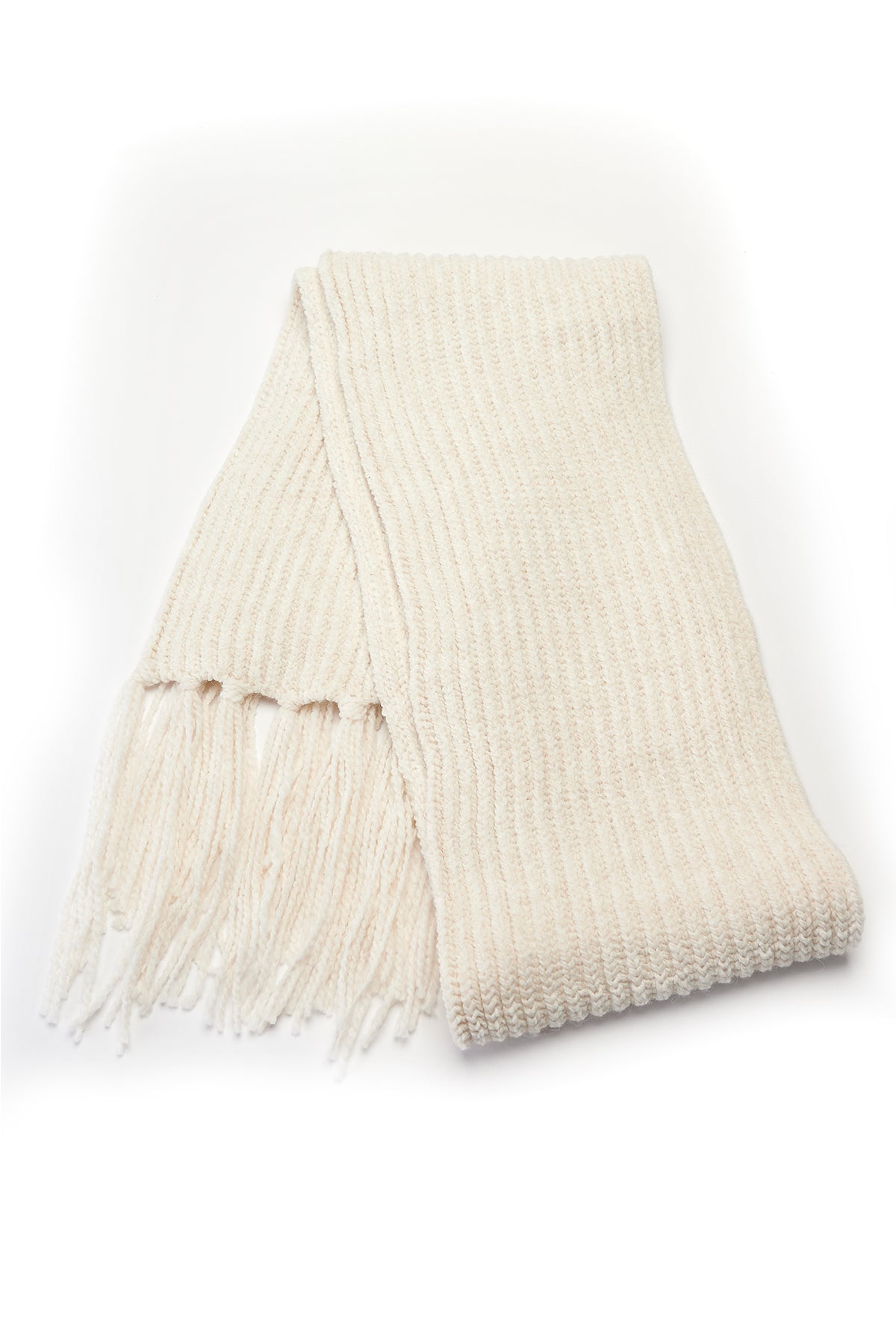 Beyaz El Örgüsü Atkı