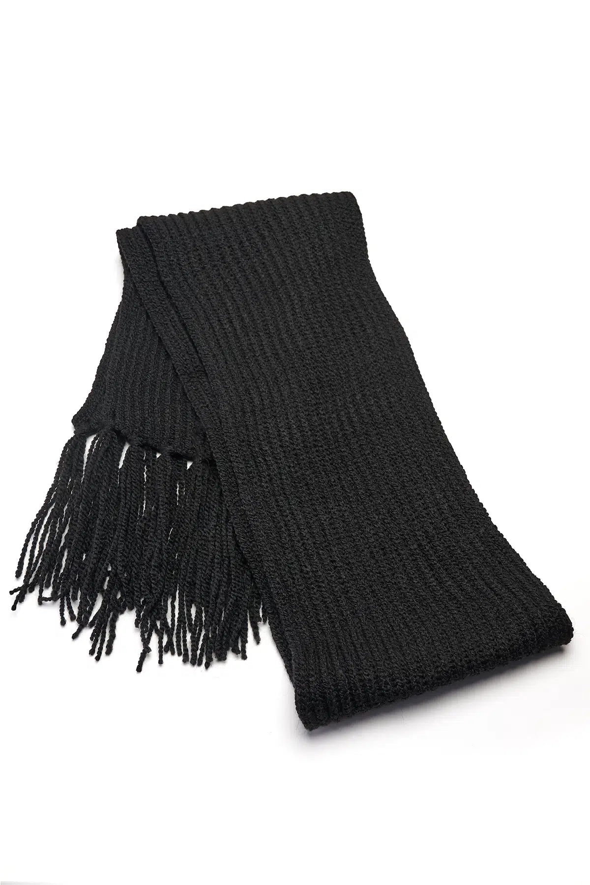 Siyah El Örgüsü Atkı