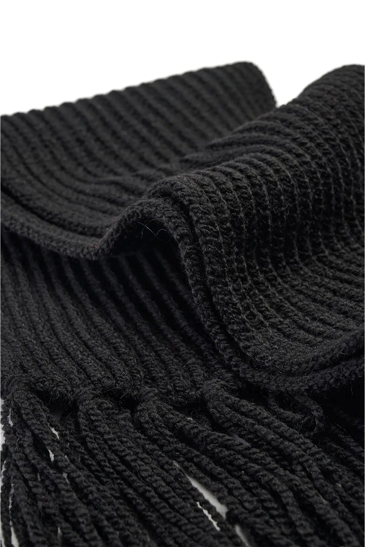 Siyah El Örgüsü Atkı