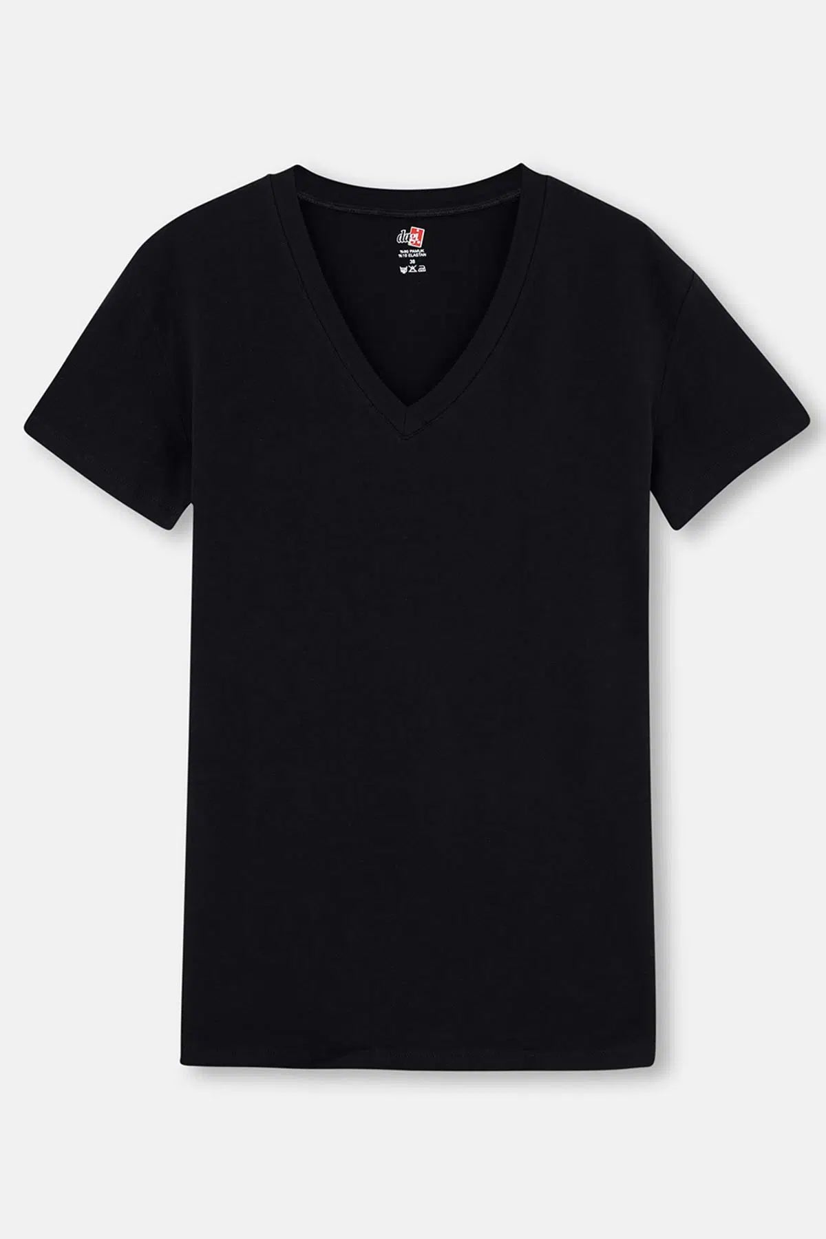 Siyah Kadın V Yaka Body