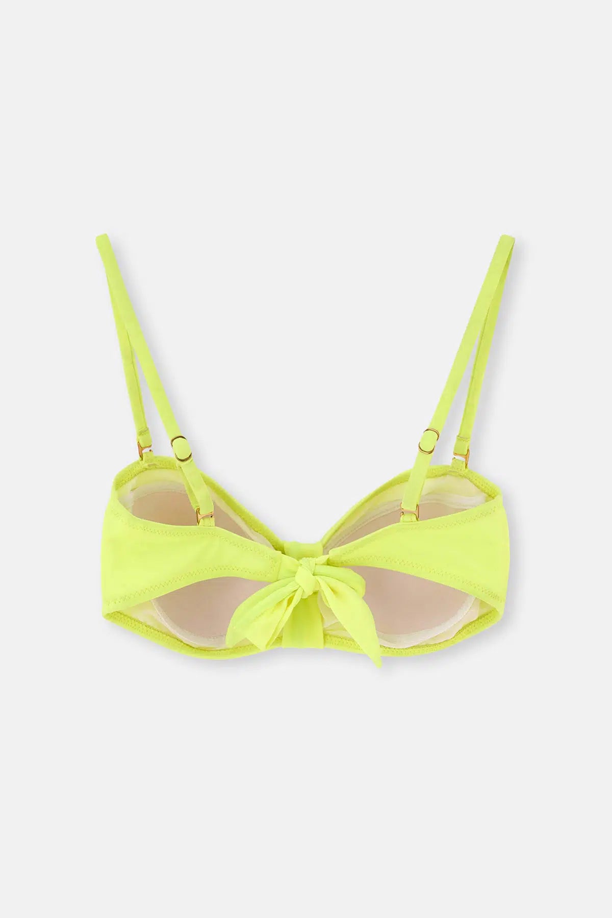 Sarı Luplu Straplez Tek Bikini Üst