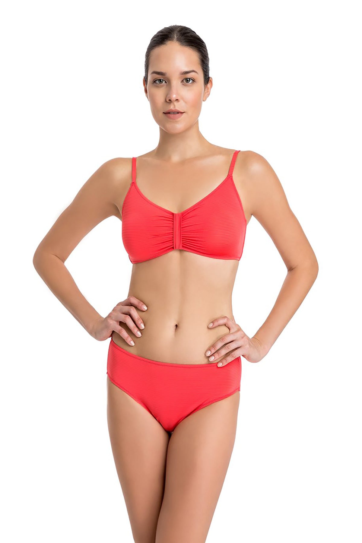 Nar Çiçeği Kalın Kenar Tek Bikini Alt