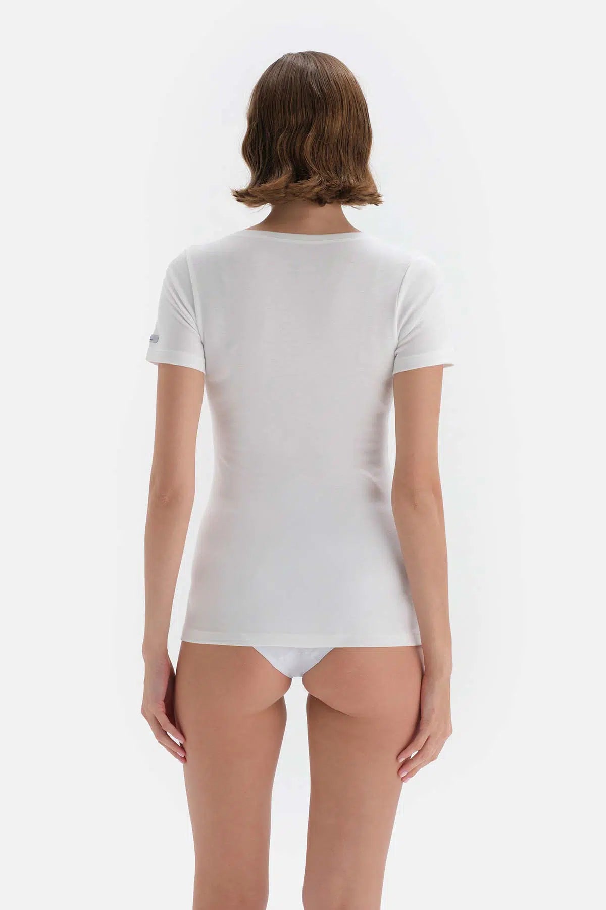 Ekru Kadın Termal Kısa Kol Üst