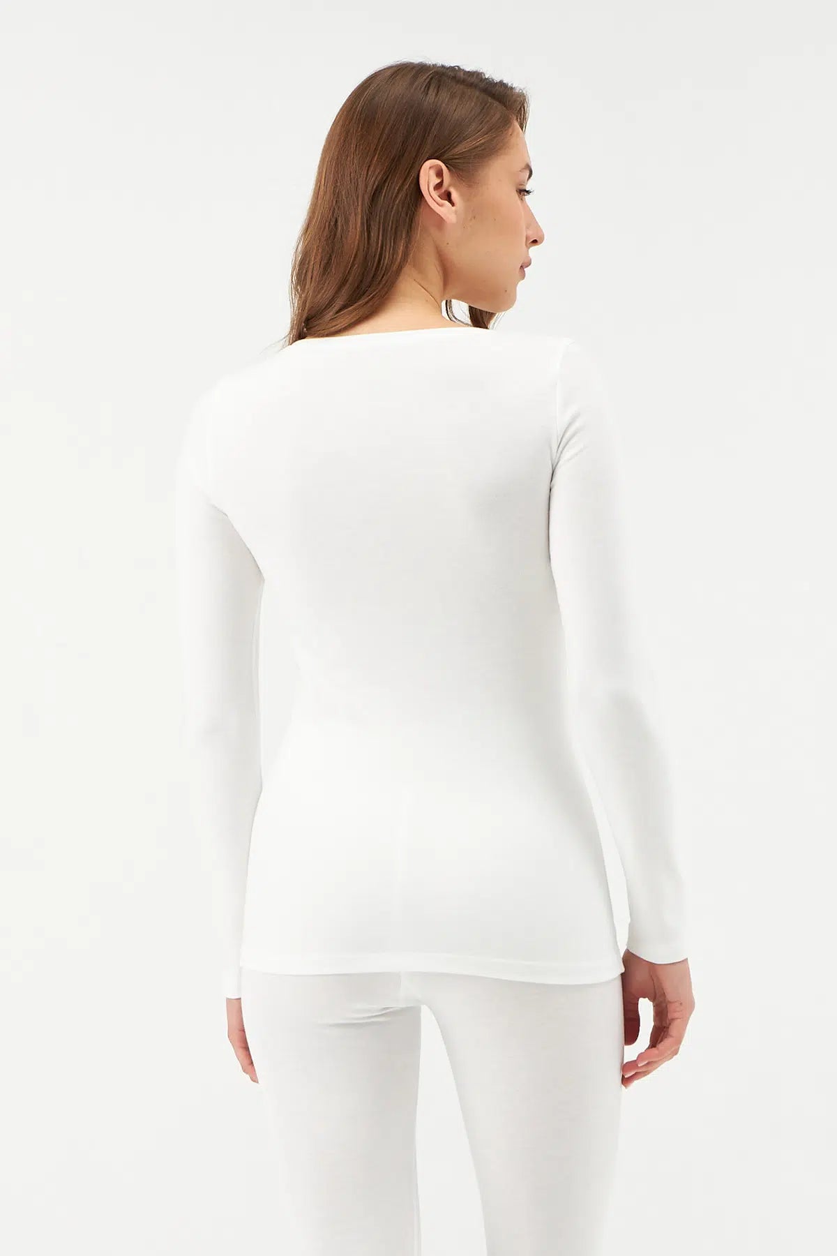 Ekru Kadın Termal Uzun Kollu Üst