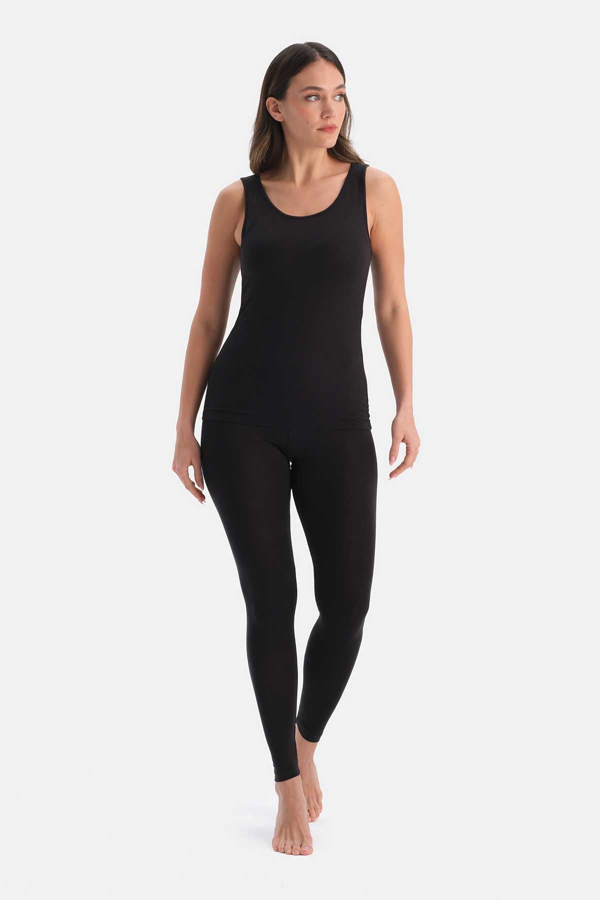 Siyah Kadın Termal Tek Alt