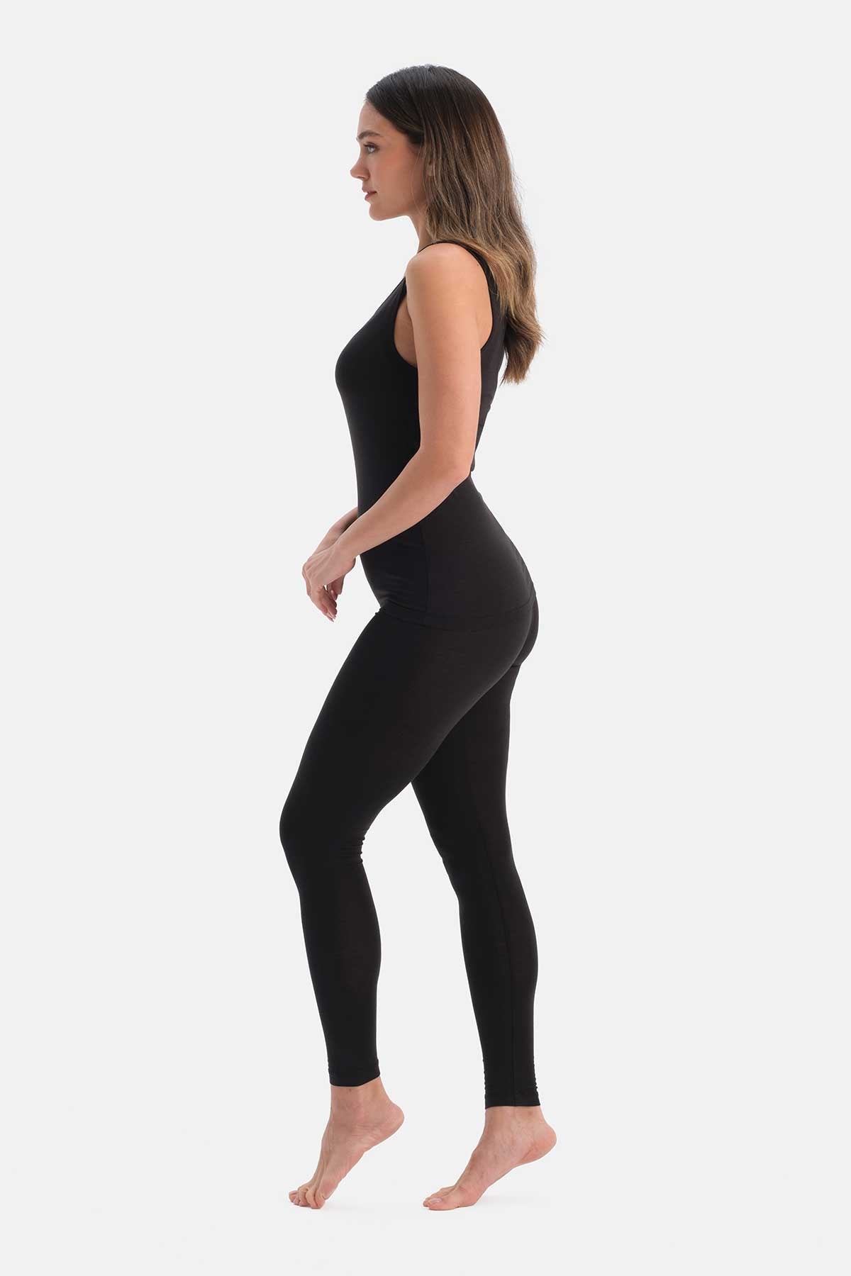 Siyah Kadın Termal Tek Alt