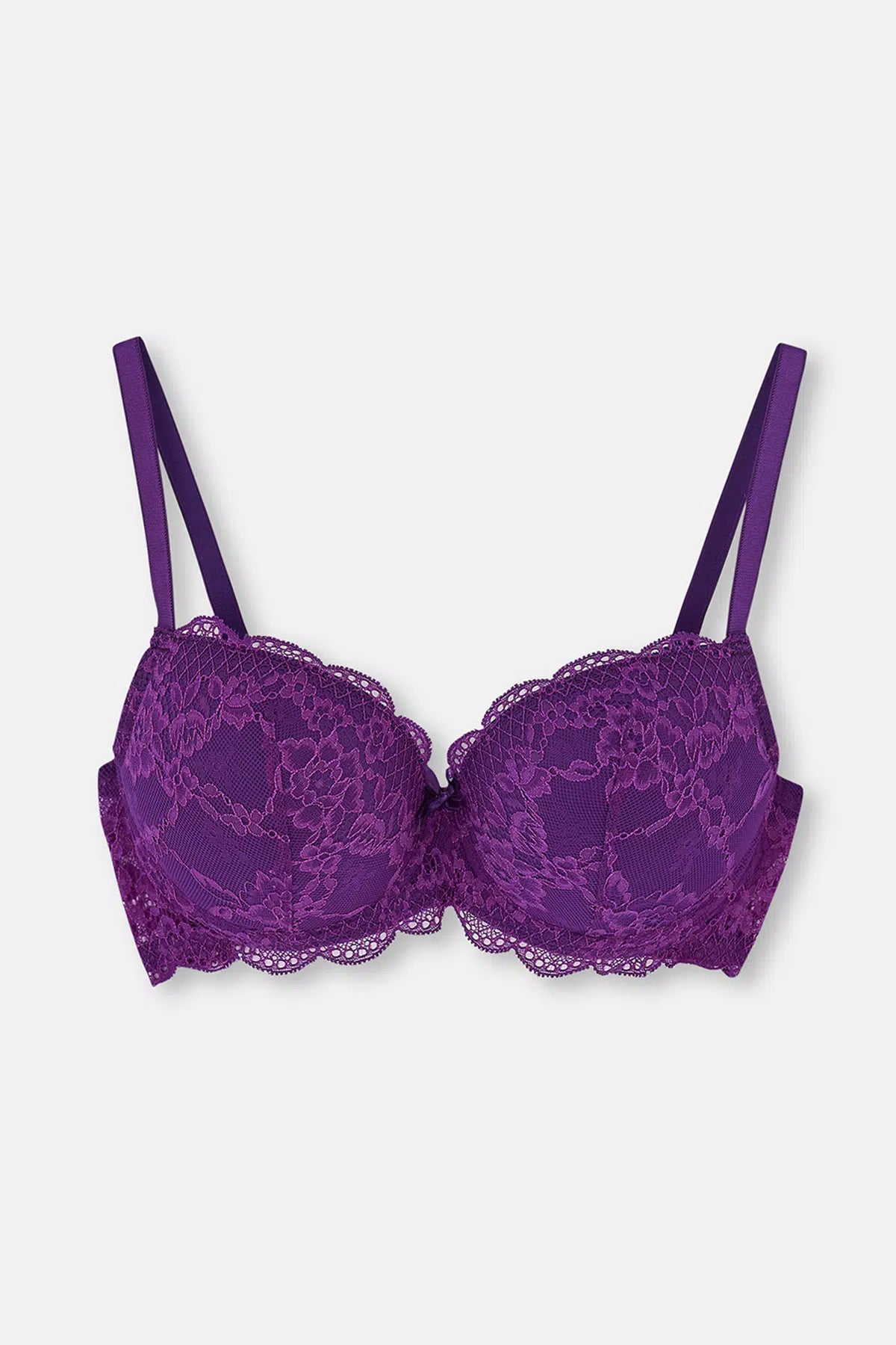 Mor Magıc Badem Yarı Push-Up Sütyen Takımı