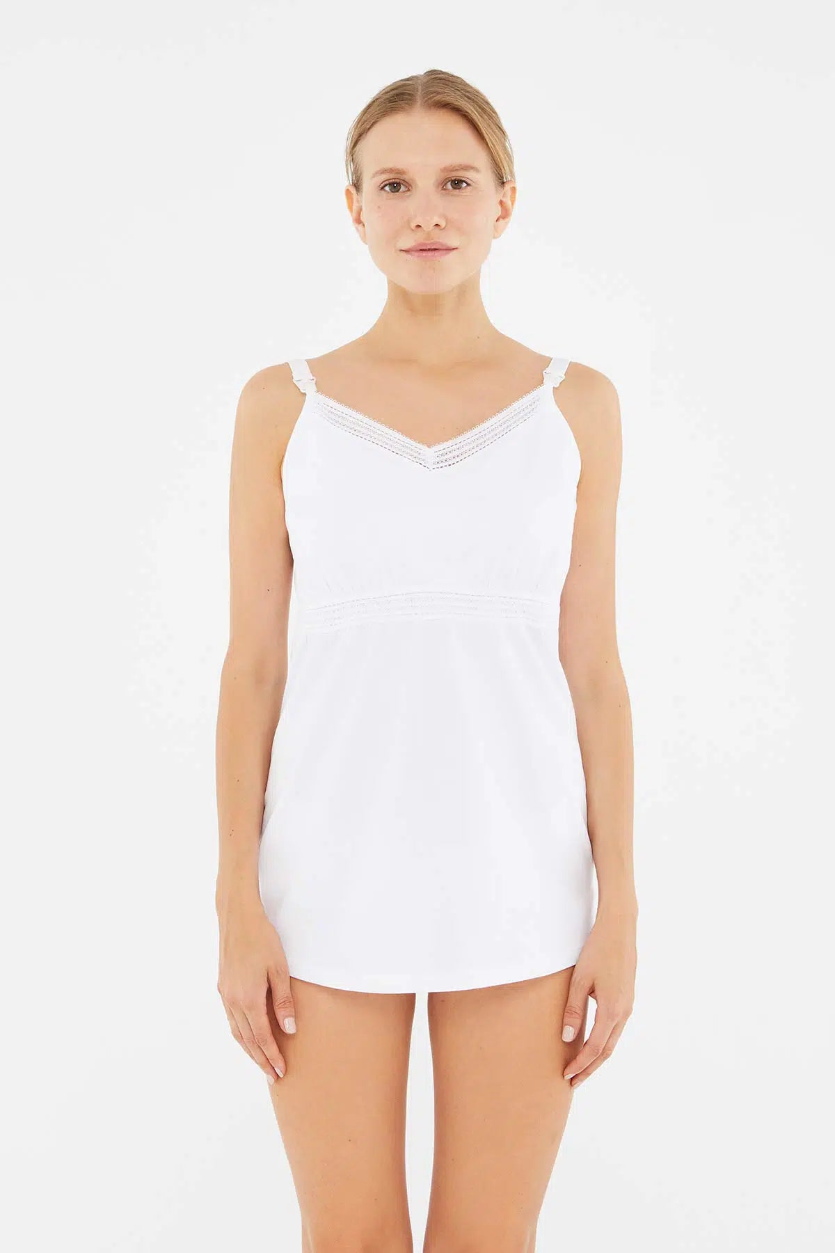 Beyaz Lohusa Emzirme Atleti