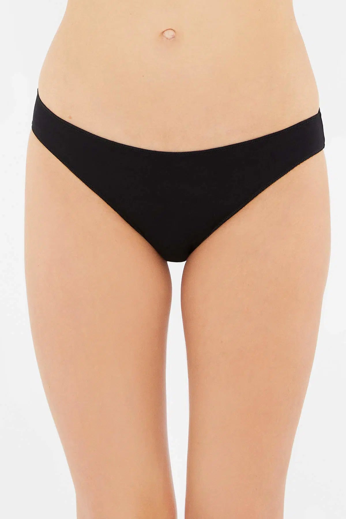 Siyah 3'Lü Düşük Bel Izsiz Kadın Slip Külot