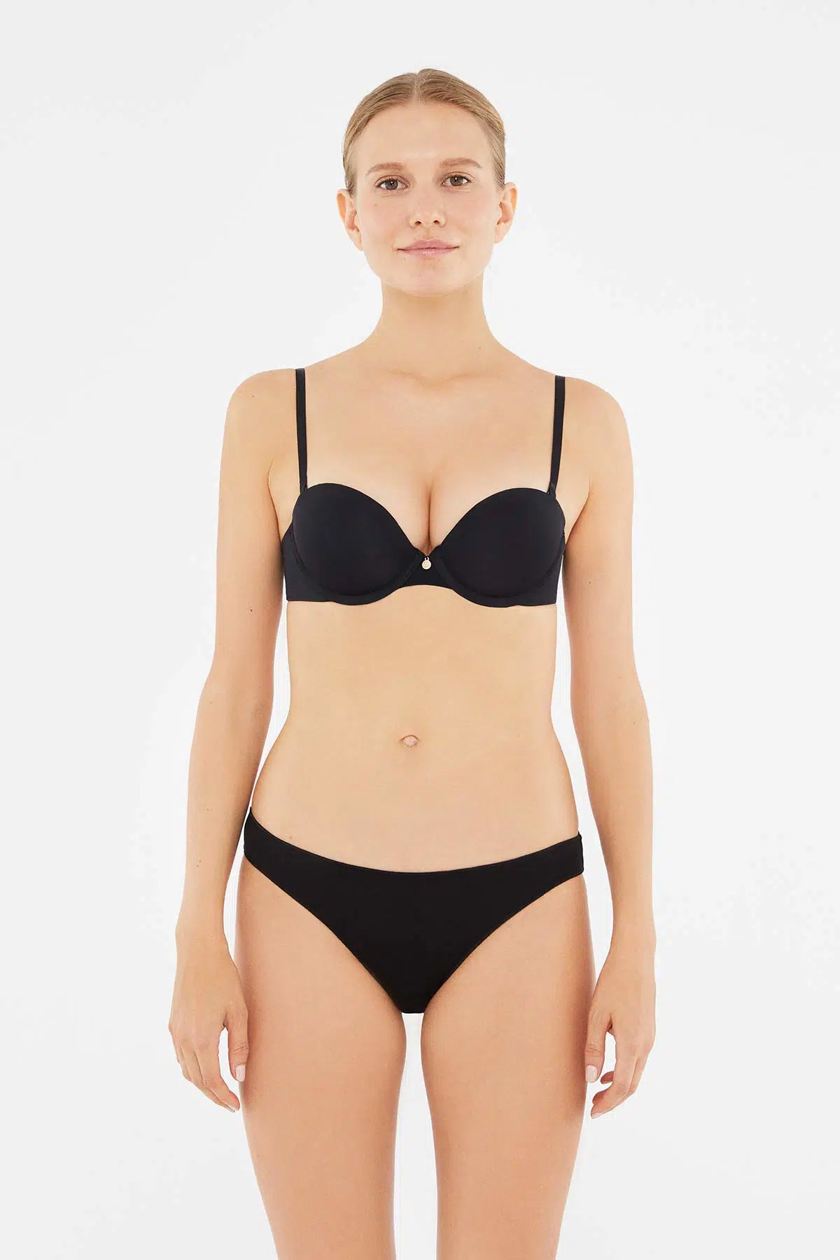 Siyah 3'Lü Düşük Bel Izsiz Kadın Slip Külot