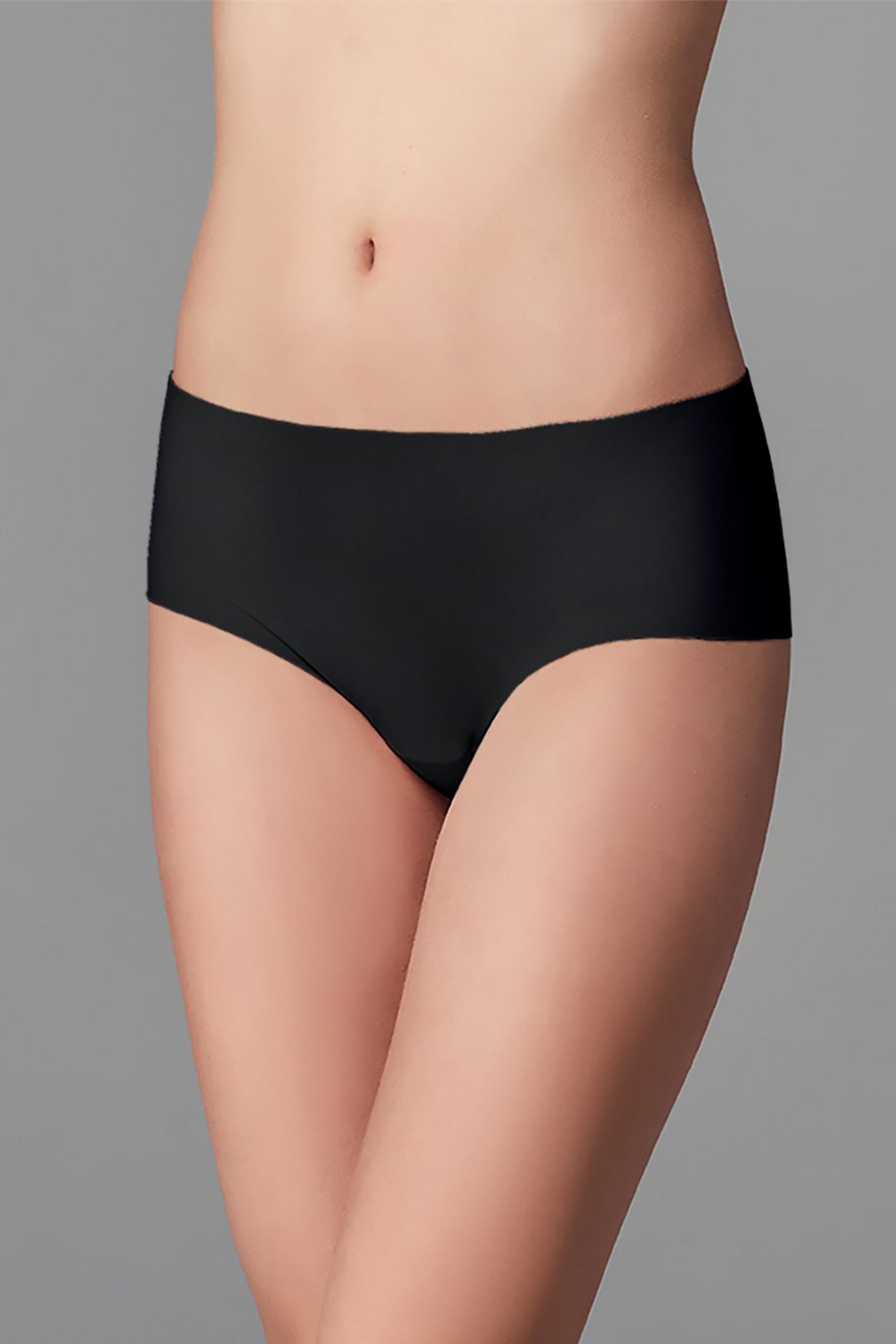 Siyah 3'Lü Hıphugger Lazer Kesim Kadın Slip Külot