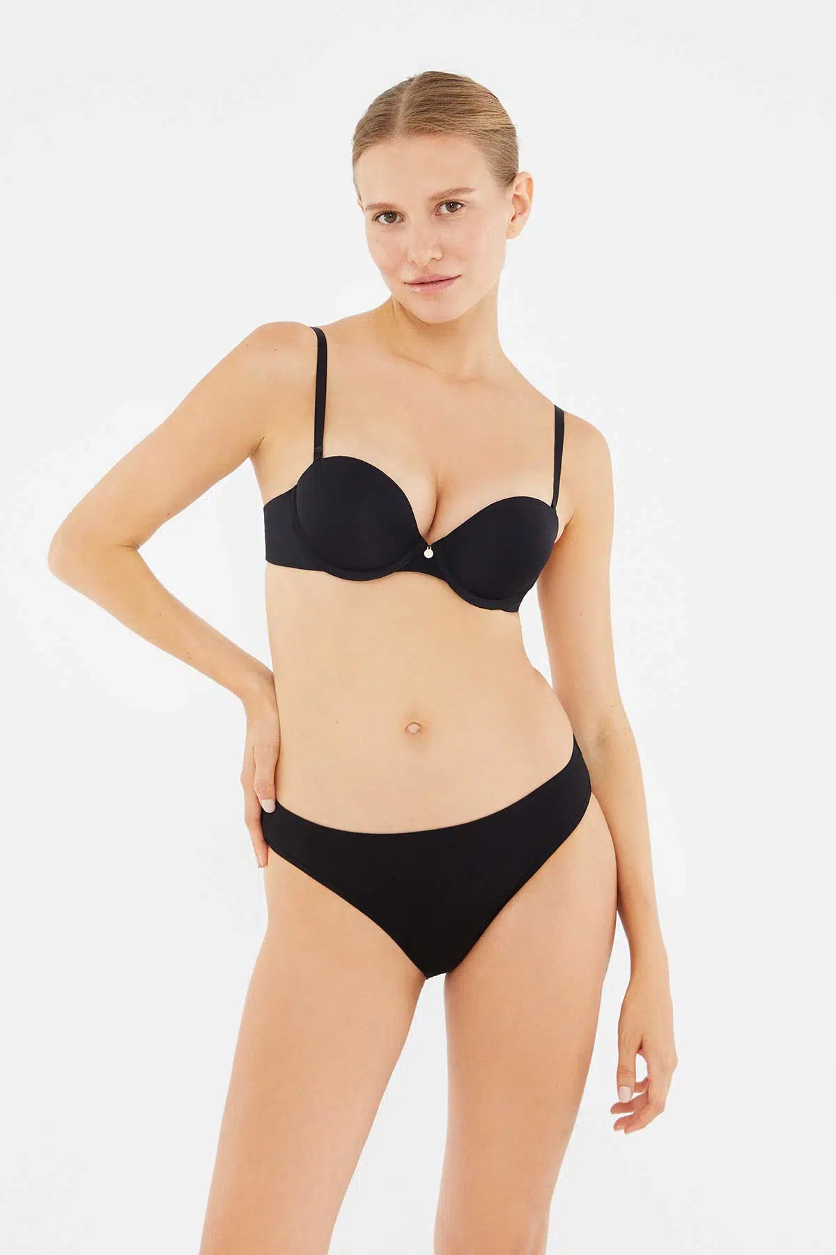 Siyah 3'lü Klasik Kadın Slip Külot