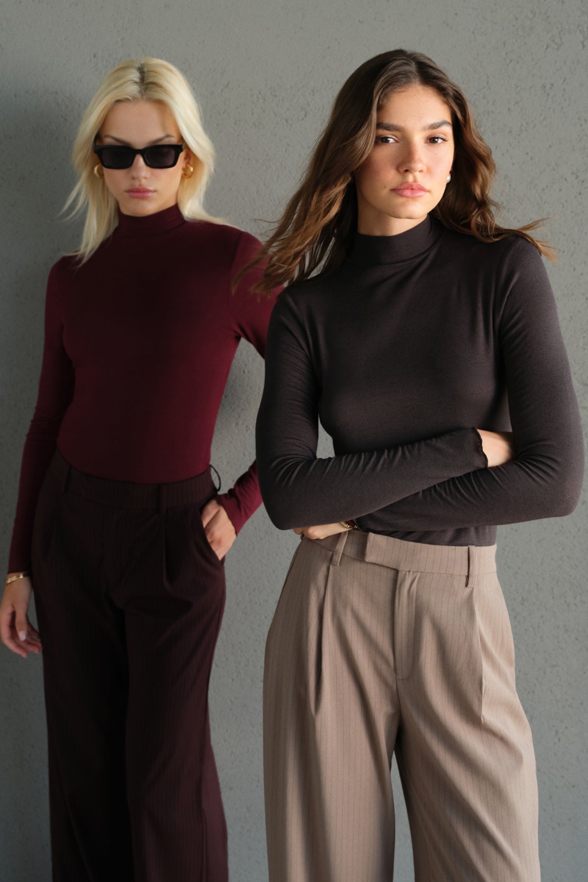 Koyu Kahve Modal Kaşmir Balıkçı Yaka Uzun Kollu Üst