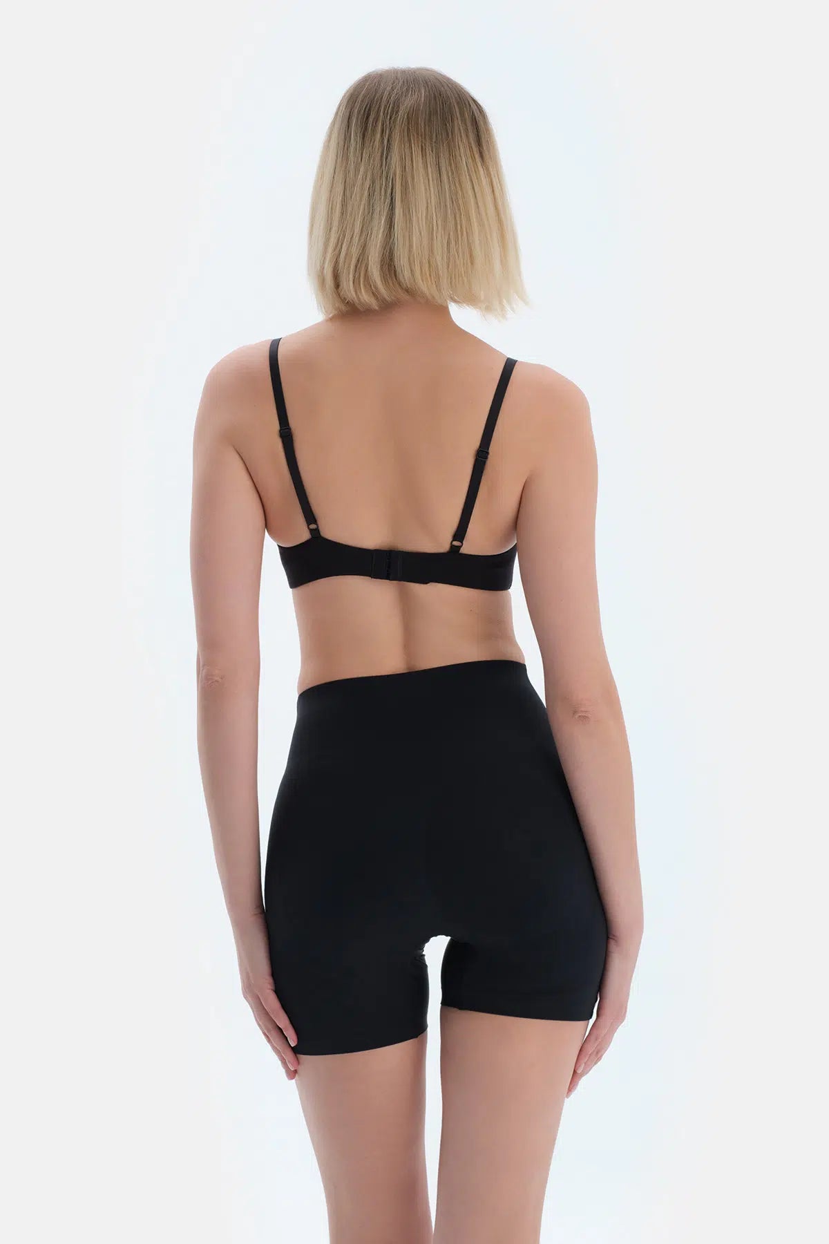 Siyah Medıum Yüksek Bel Şort Korse