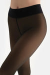 Siyah Görünümlü Premıum Termal Külotlu Çorap