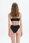 Siyah Klasik Lazer Kesim Slip