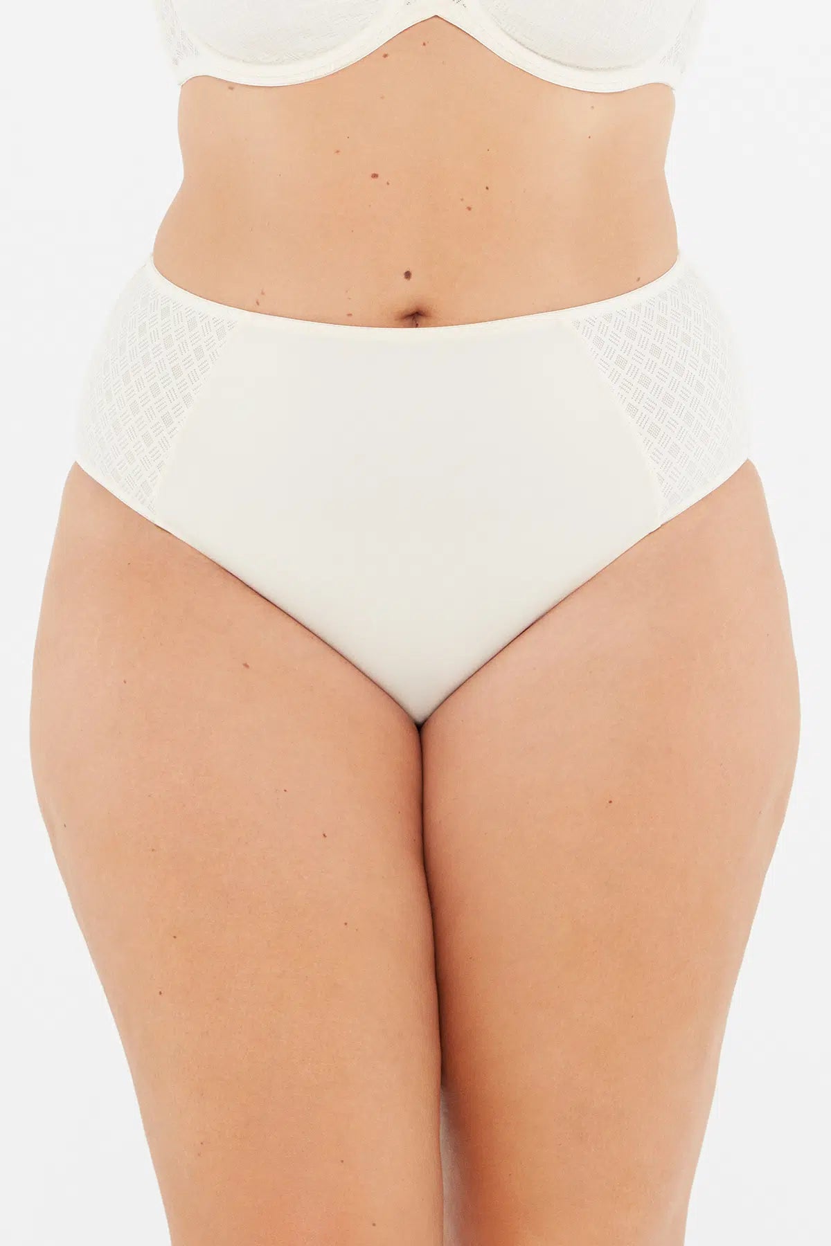 Ekru Lily Yüksek Bel Slip