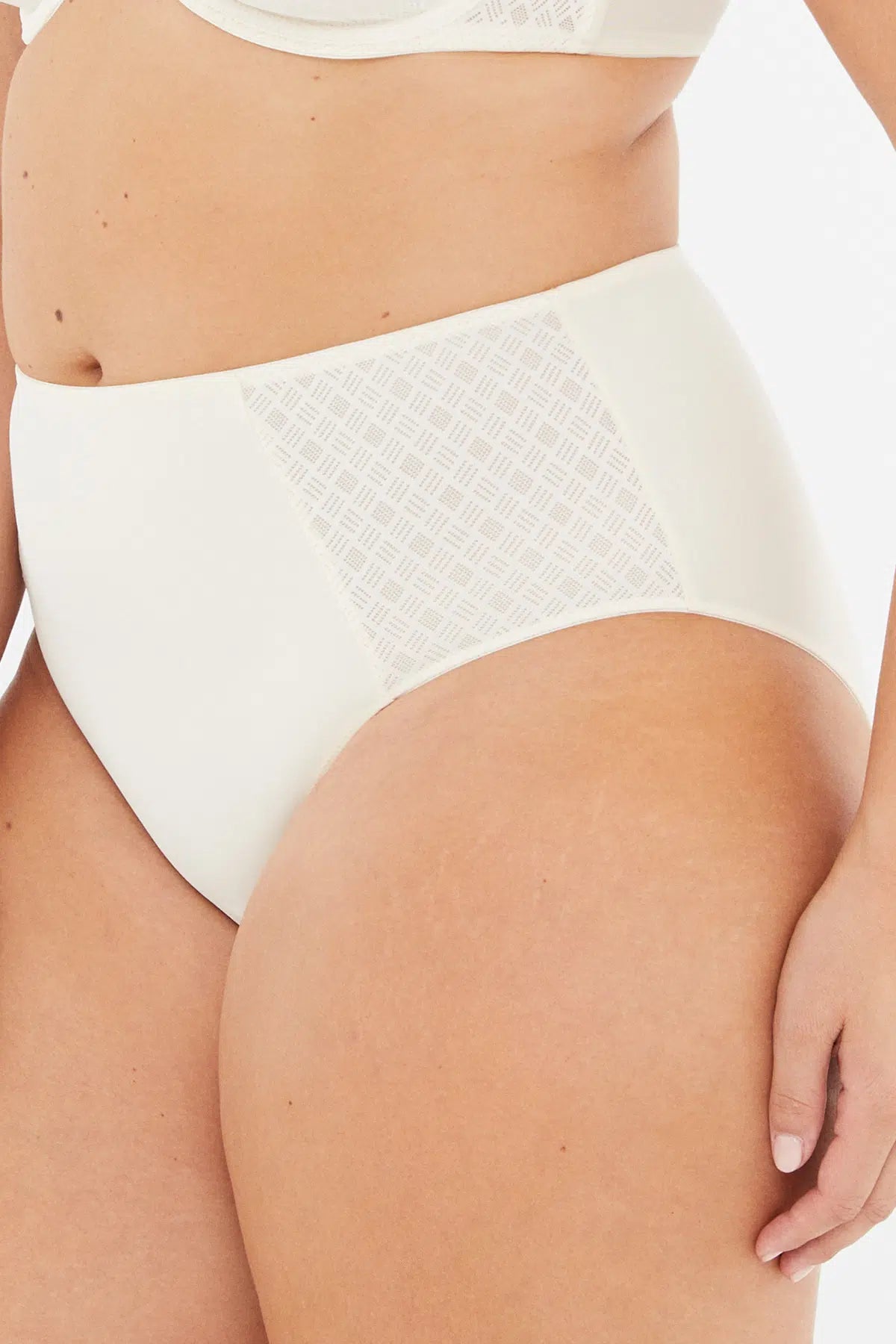 Ekru Lily Yüksek Bel Slip