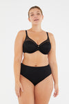 Siyah Lily Yüksek Bel Slip