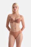 Kahverengi Blossom Balenli Push-Up Sütyen