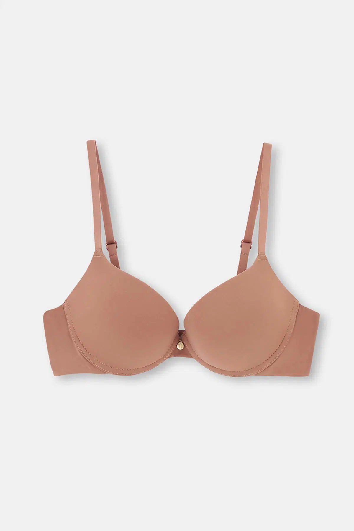 Kahverengi Blossom Balenli Push-Up Sütyen