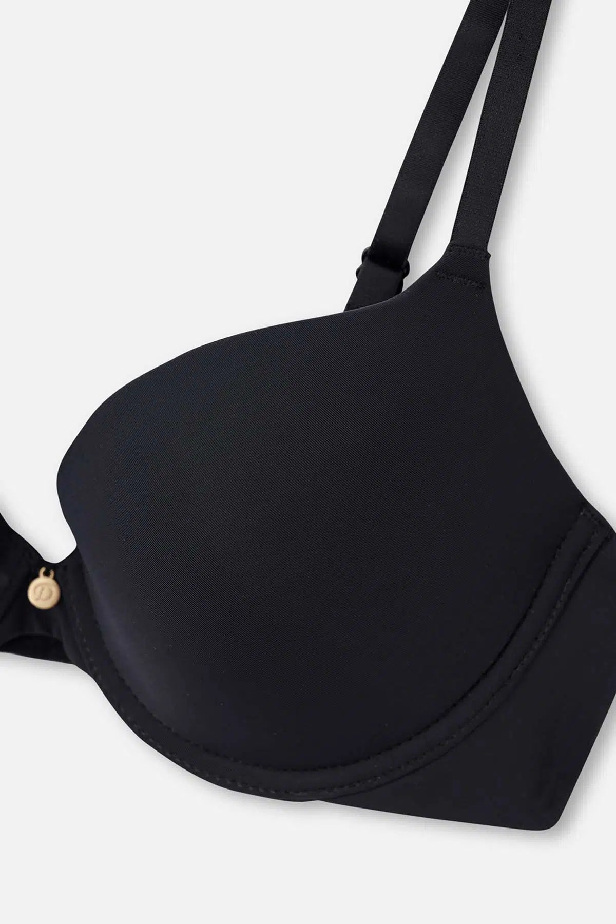Siyah Blossom Balenli Push-Up Sütyen