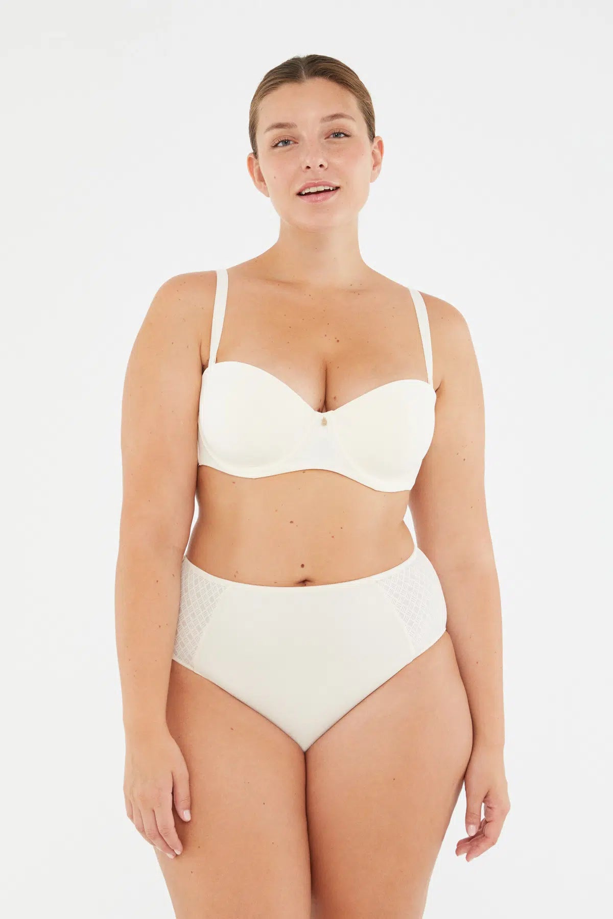 Ekru Calla Straplez Desteksiz Sütyen