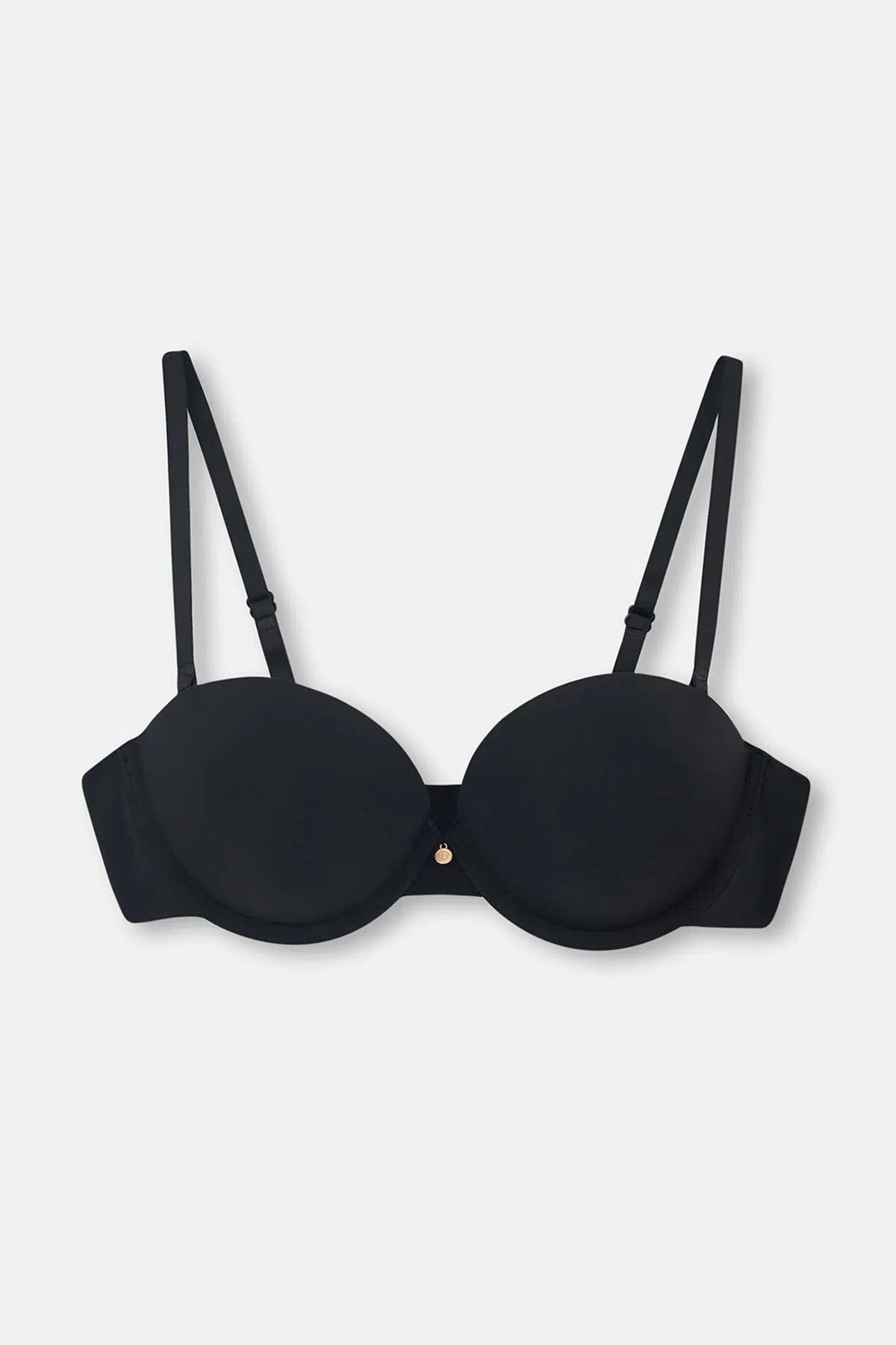 Siyah Julia Straplez Push-Up Destekli Sütyen